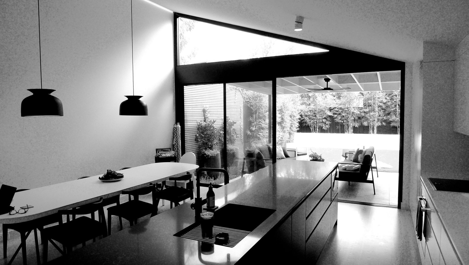 From the kitchen to the rear of the home-comfortable connected spaces for ease of living