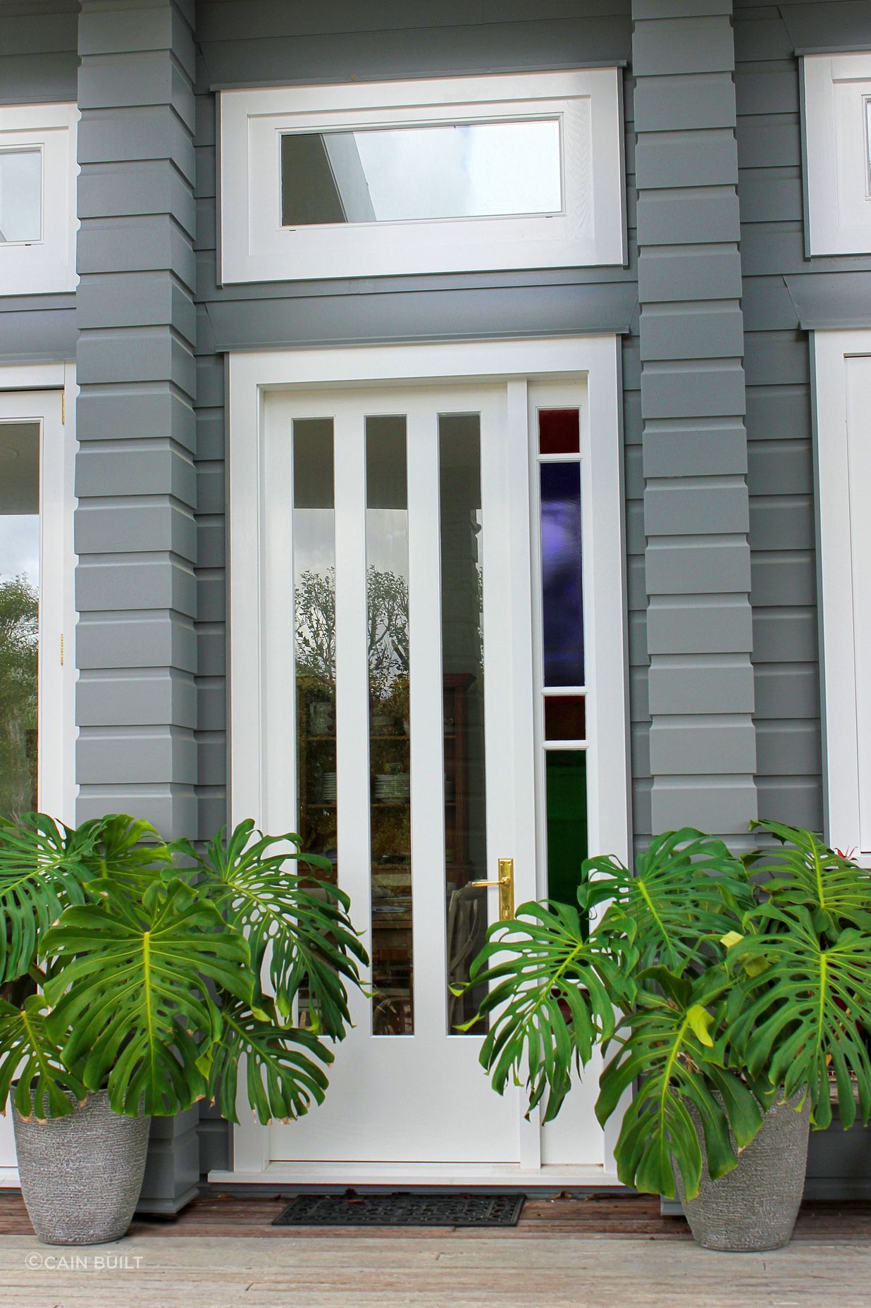 Cain Built - Coatesville Bungalow renovation- custom timber entry door