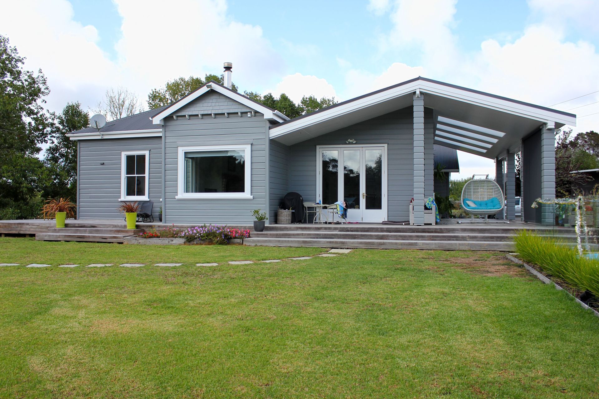 Cain Built - Coatesville Bungalow renovation- covered deck, new timber joinery and landscaping