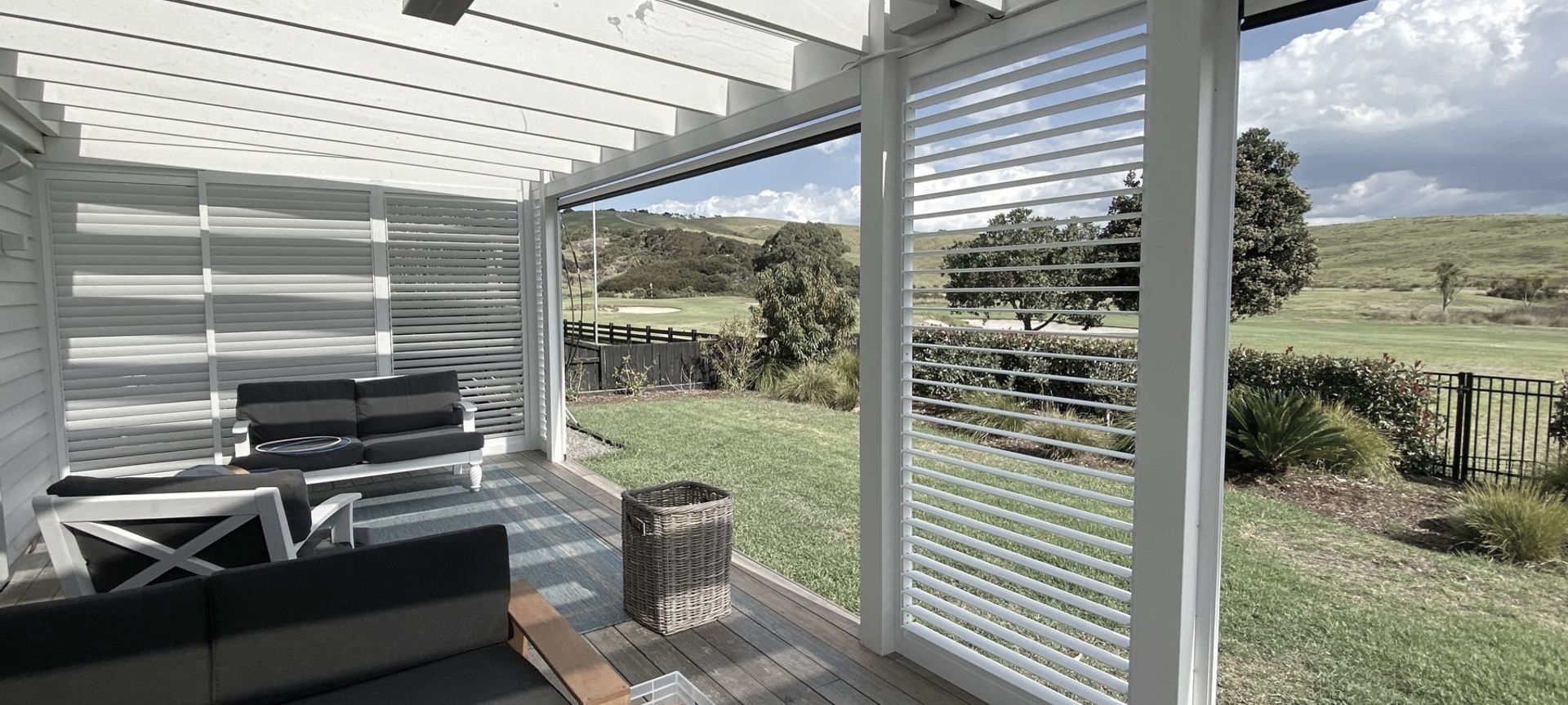 Outdoor Room and Louvrelite 88 Sliding Shade System banner