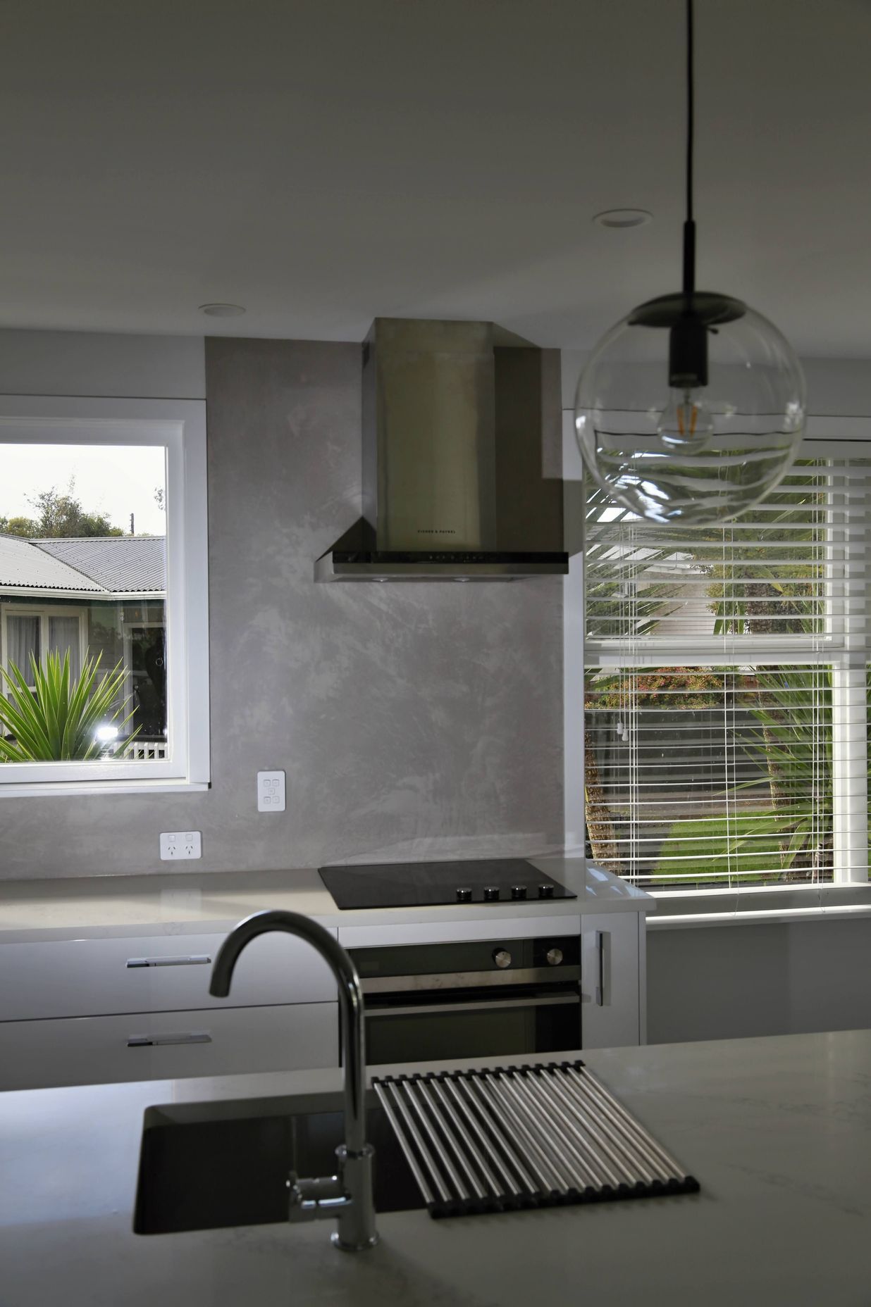 Venetian plaster Kitchen splashback