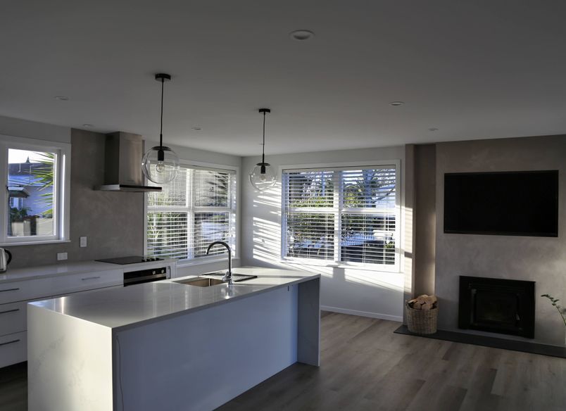Venetian plaster Kitchen splashback