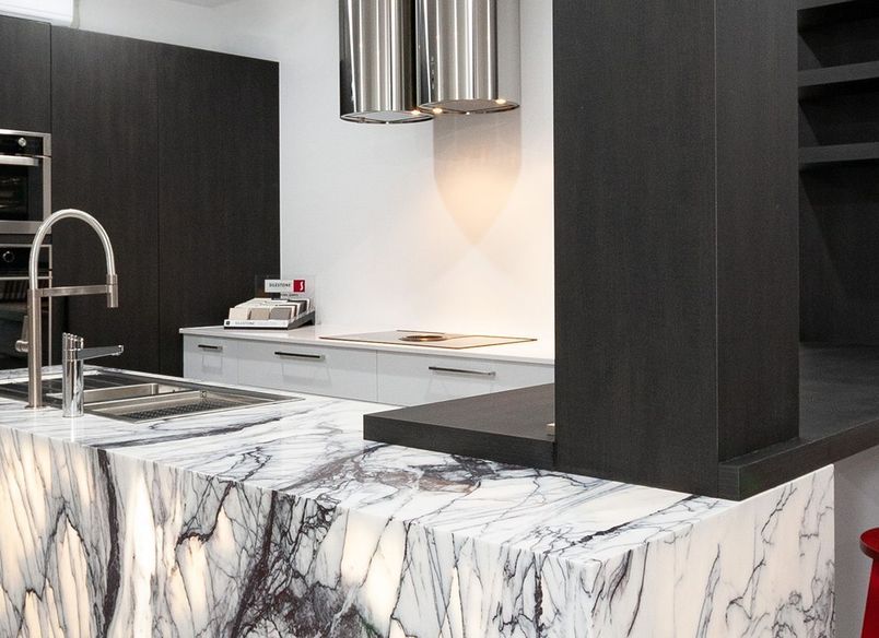 Black & White Quartzite Kitchen, Drummoyne