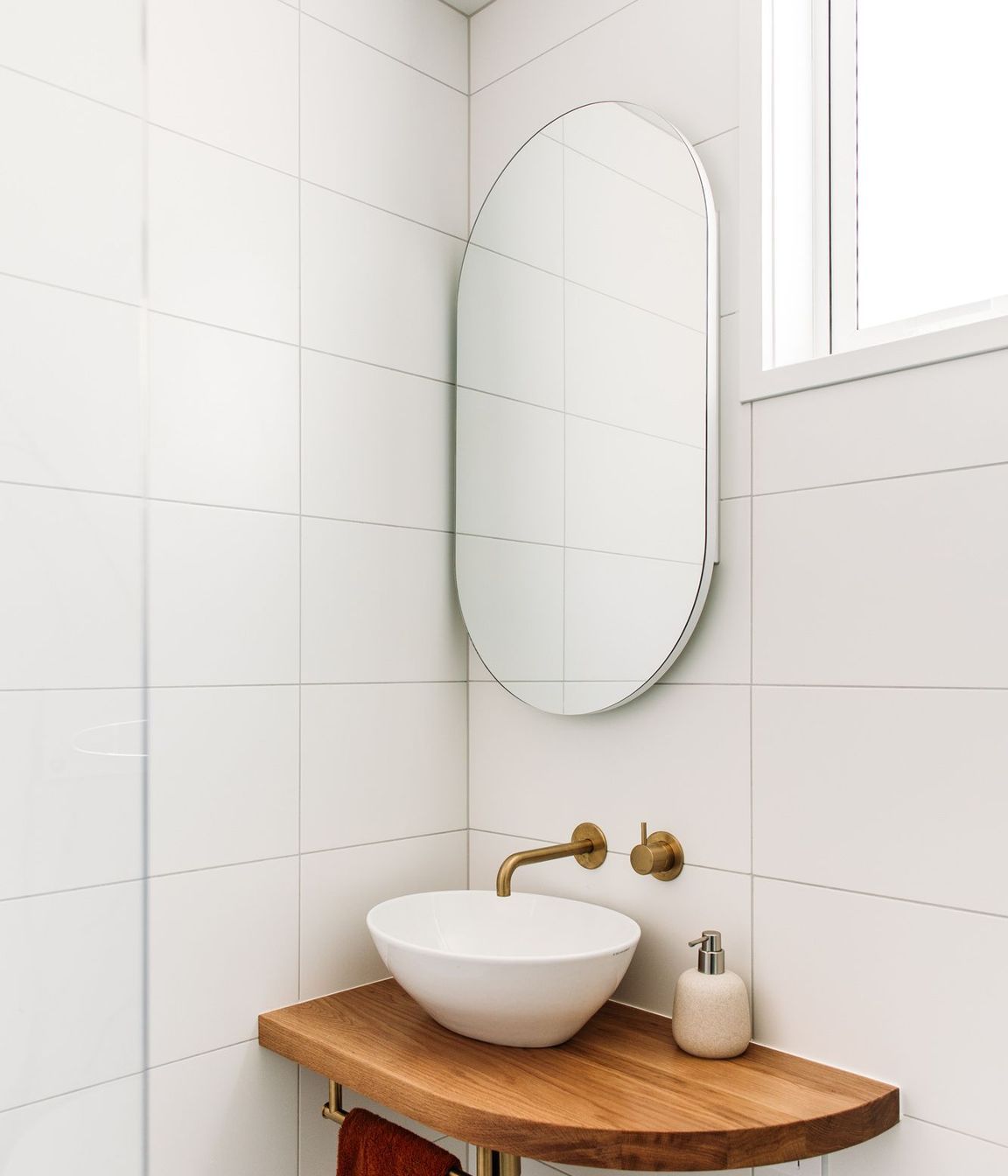 Gorgeously simple basin and vanity.