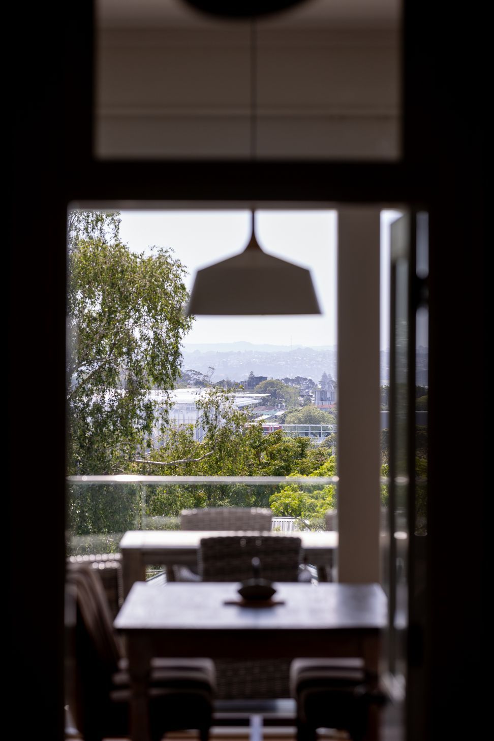 Views forever from the living areas and deck.