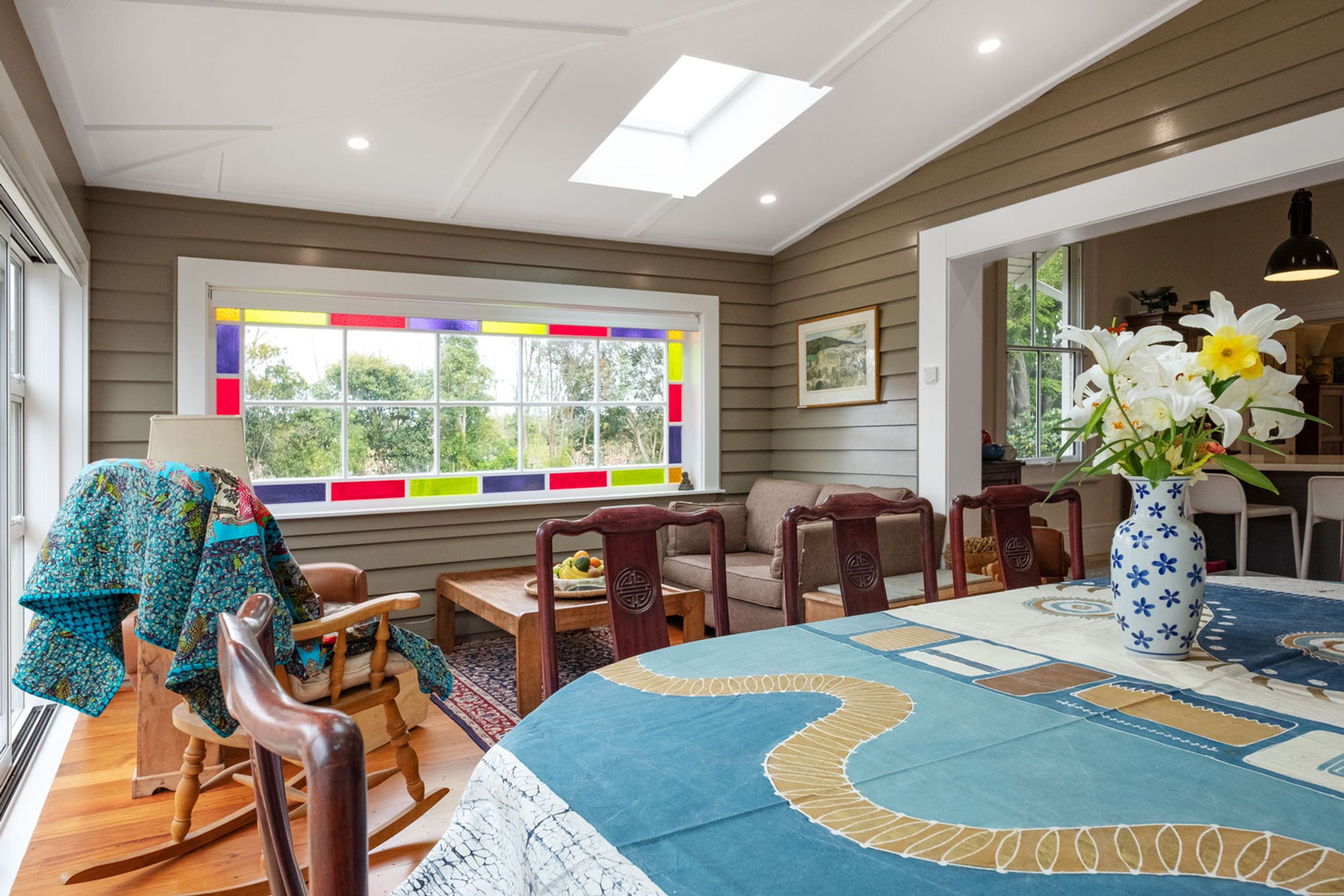 A Functional Formal Sunroom Complements 19th Century Home
