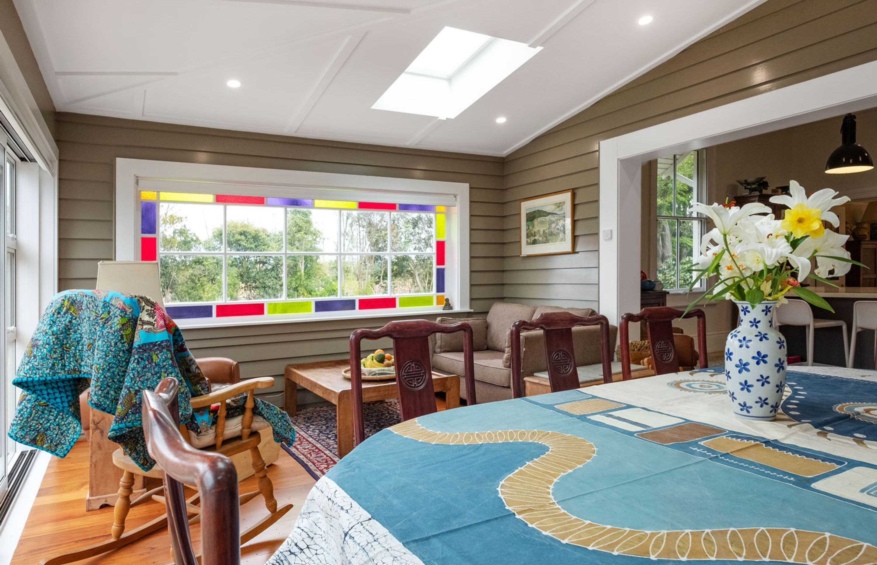 A Functional Formal Sunroom Complements 19th Century Home