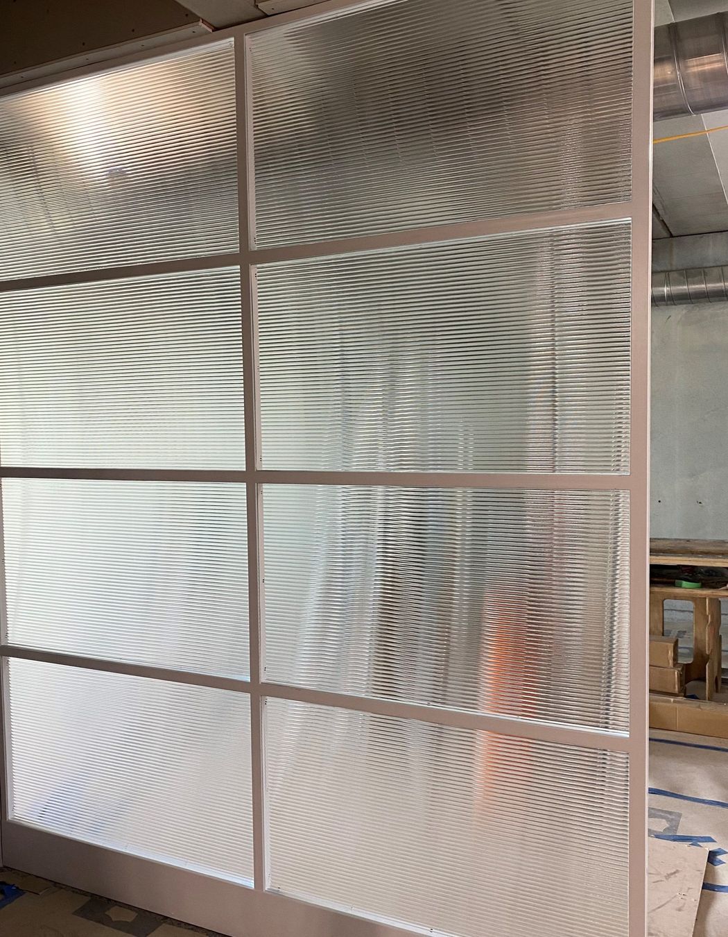 Narrow Readed Glass Steel Joinery