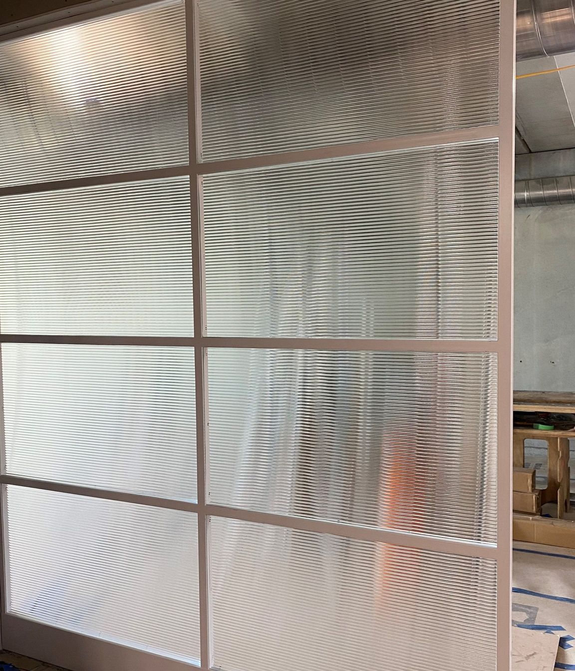 Narrow Readed Glass Steel Joinery