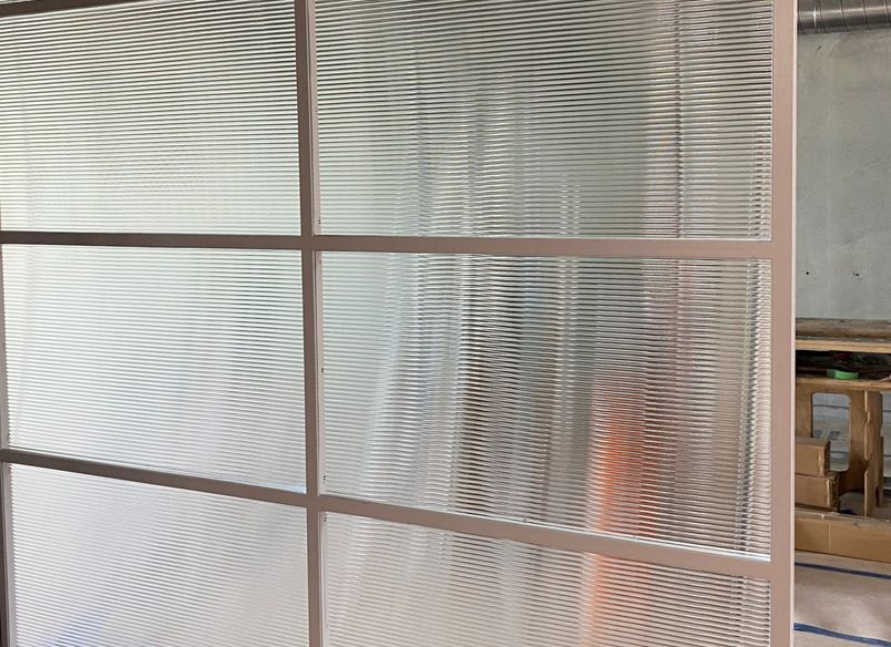Narrow Readed Glass Steel Joinery