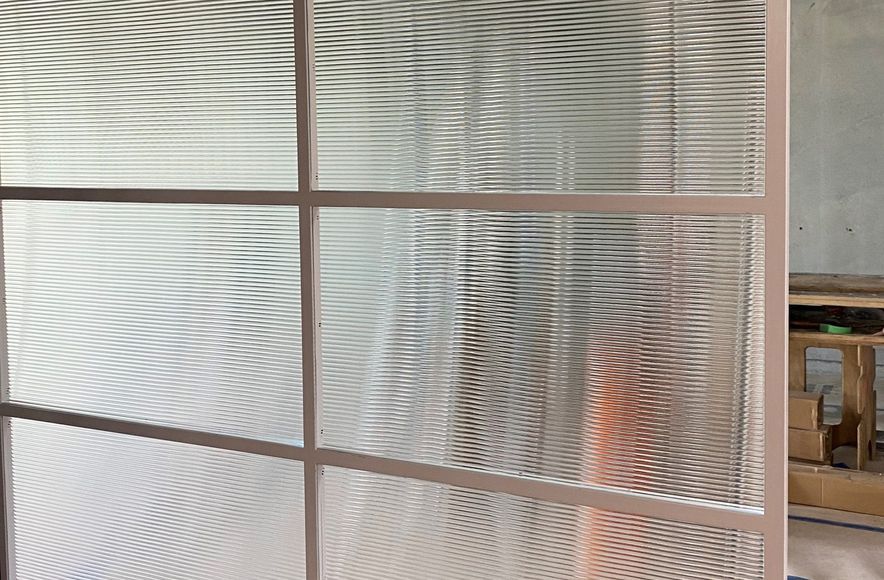 Narrow Readed Glass Steel Joinery