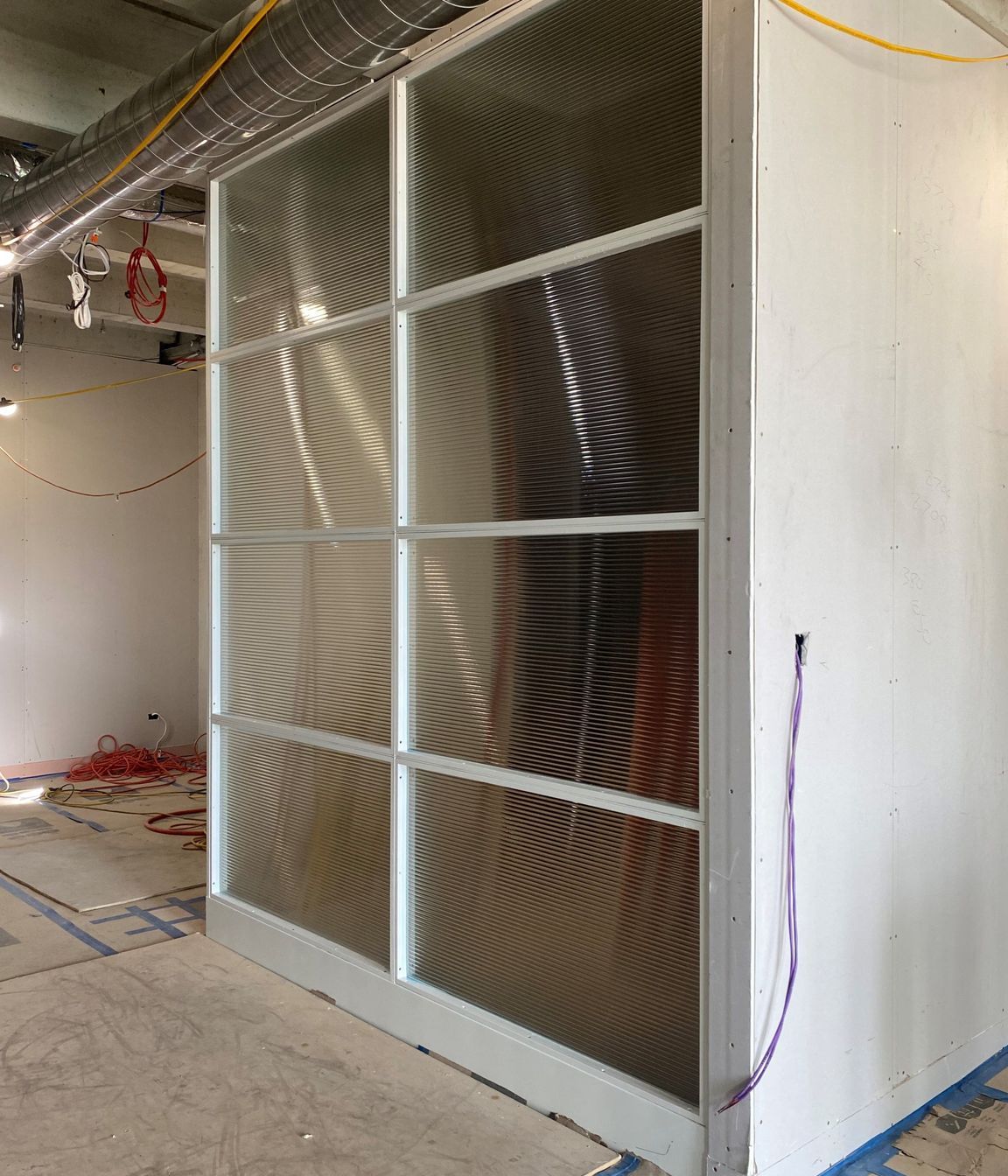 Narrow Readed Glass Steel Joinery