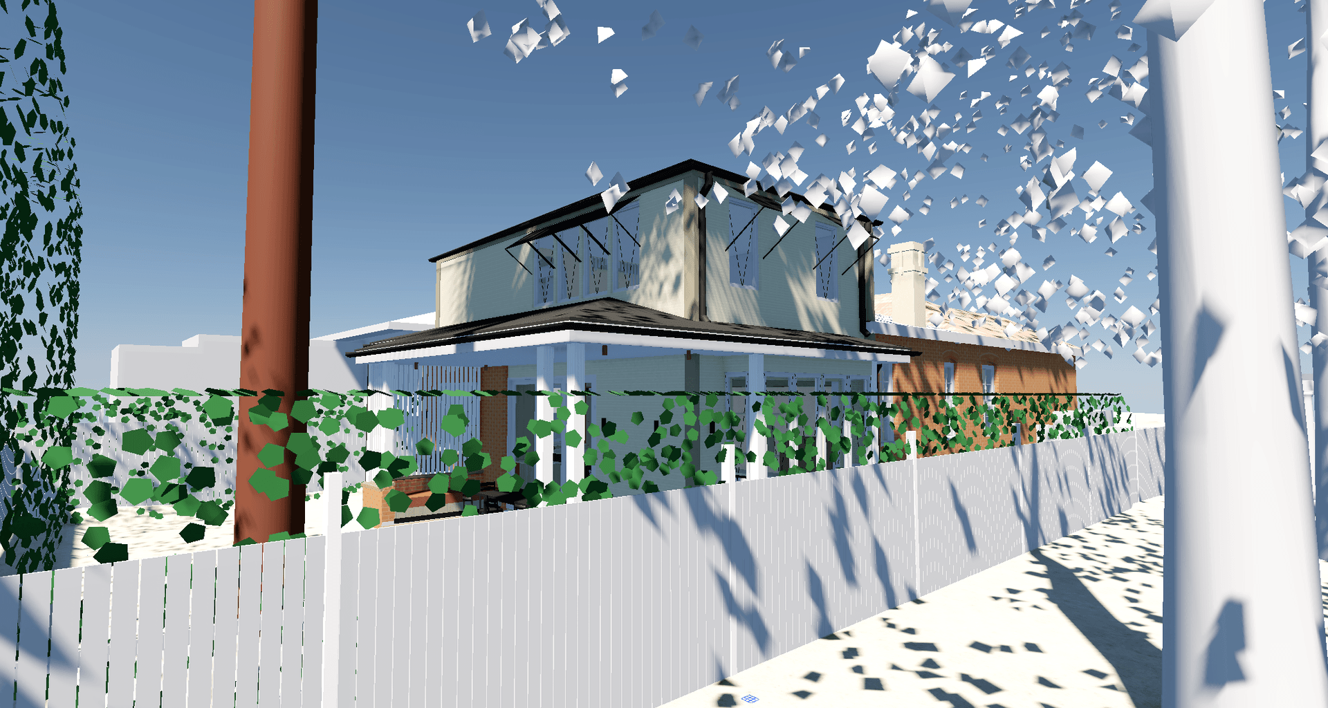 View of the proposed development as viewed from the adjacent park.