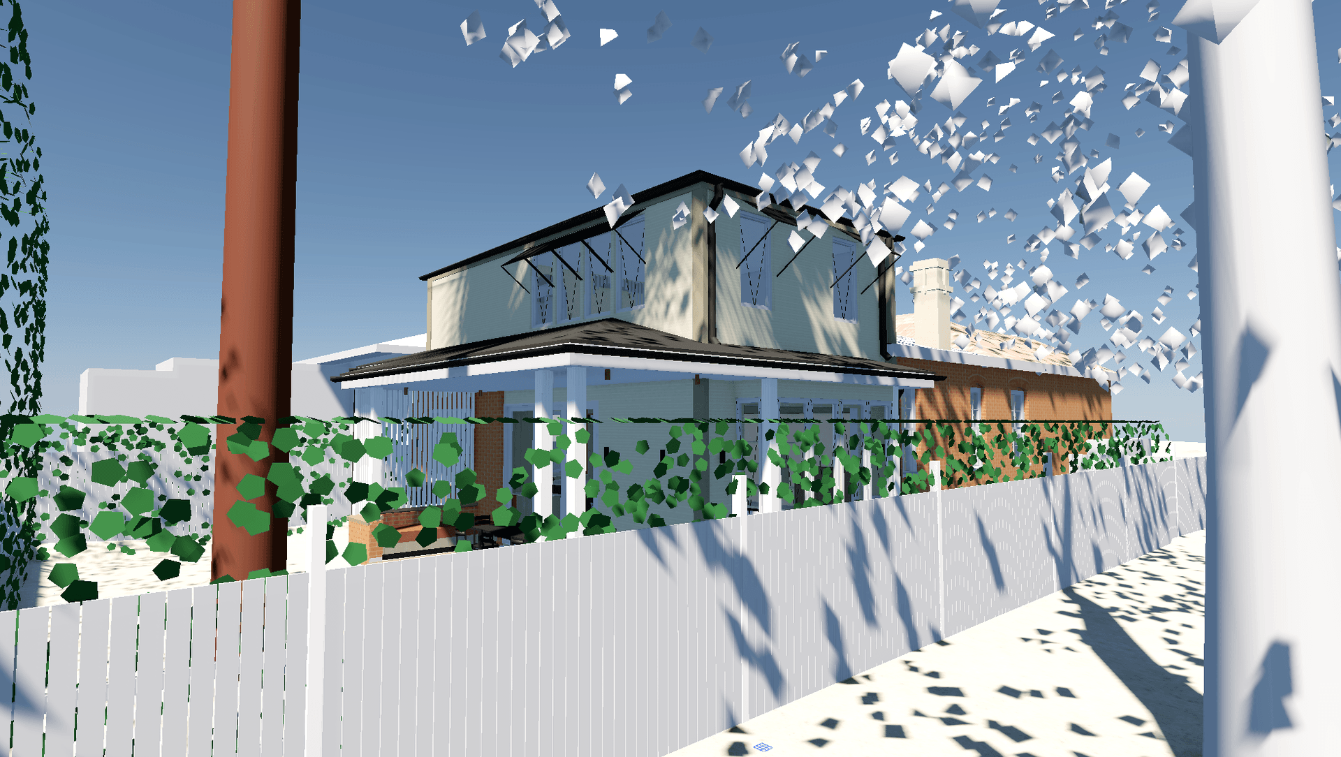 View of the proposed development as viewed from the adjacent park.