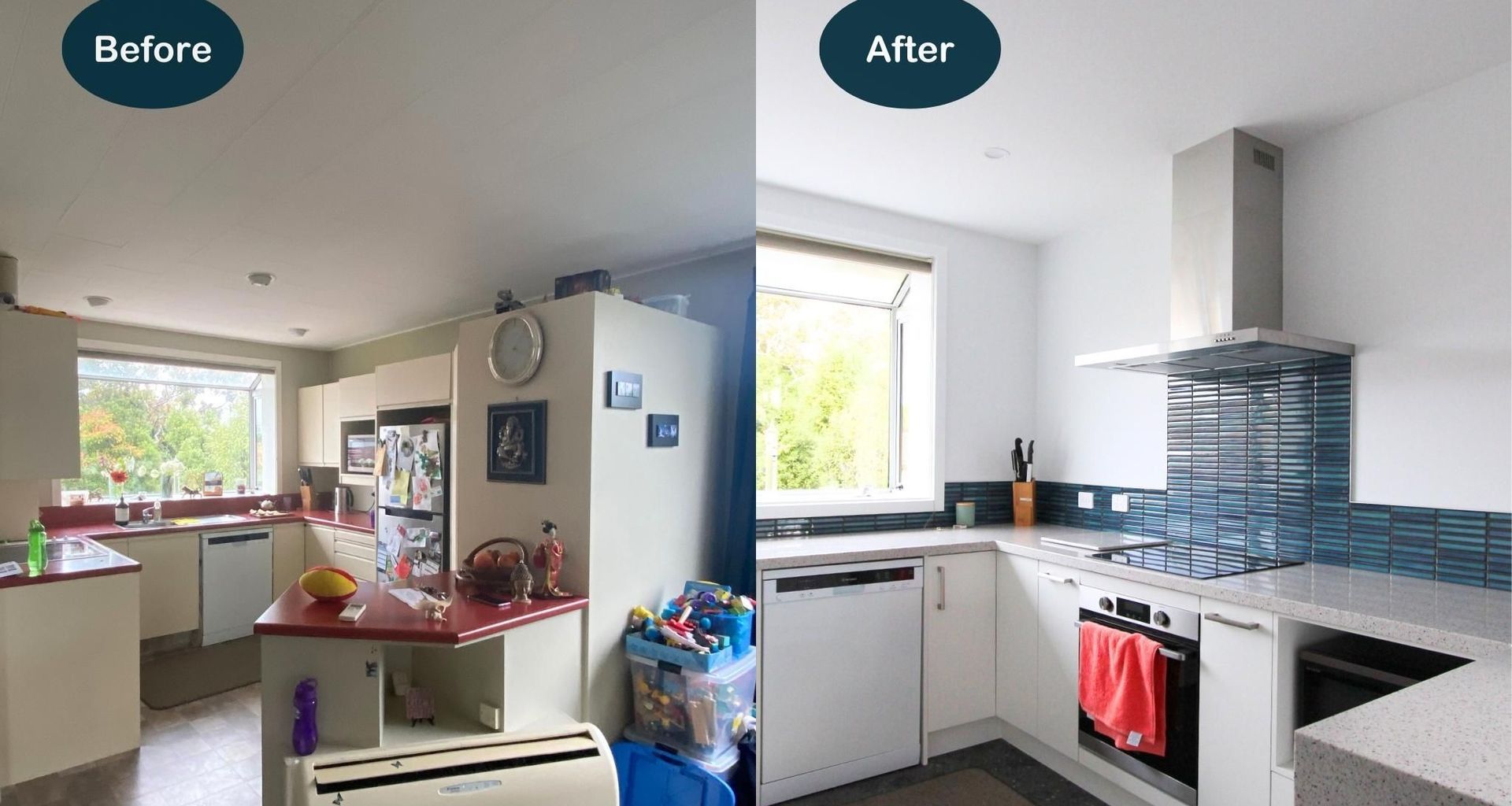 Before and After Comparison of Kitchen