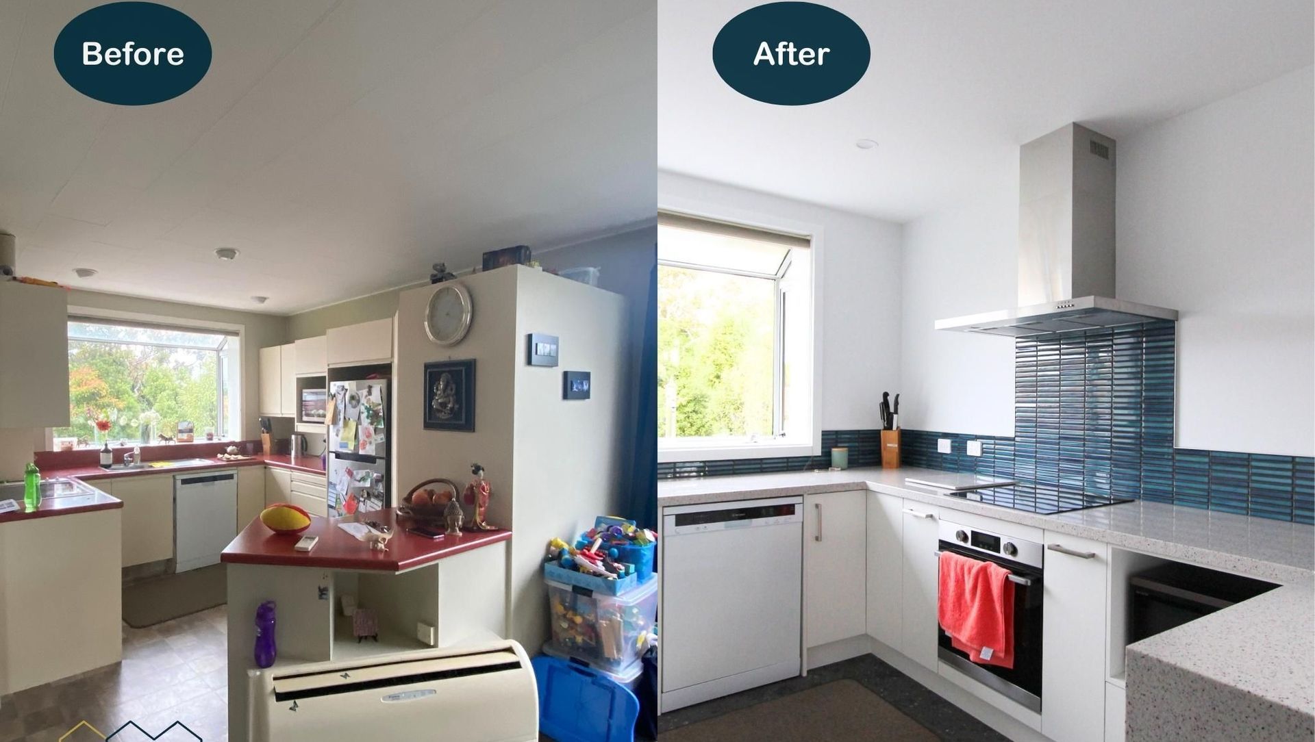 Before and After Comparison of Kitchen