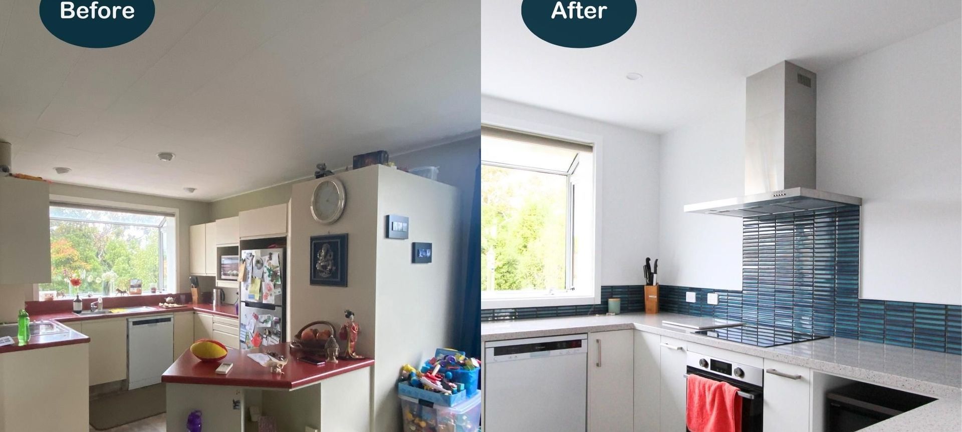 Before and After Comparison of Kitchen