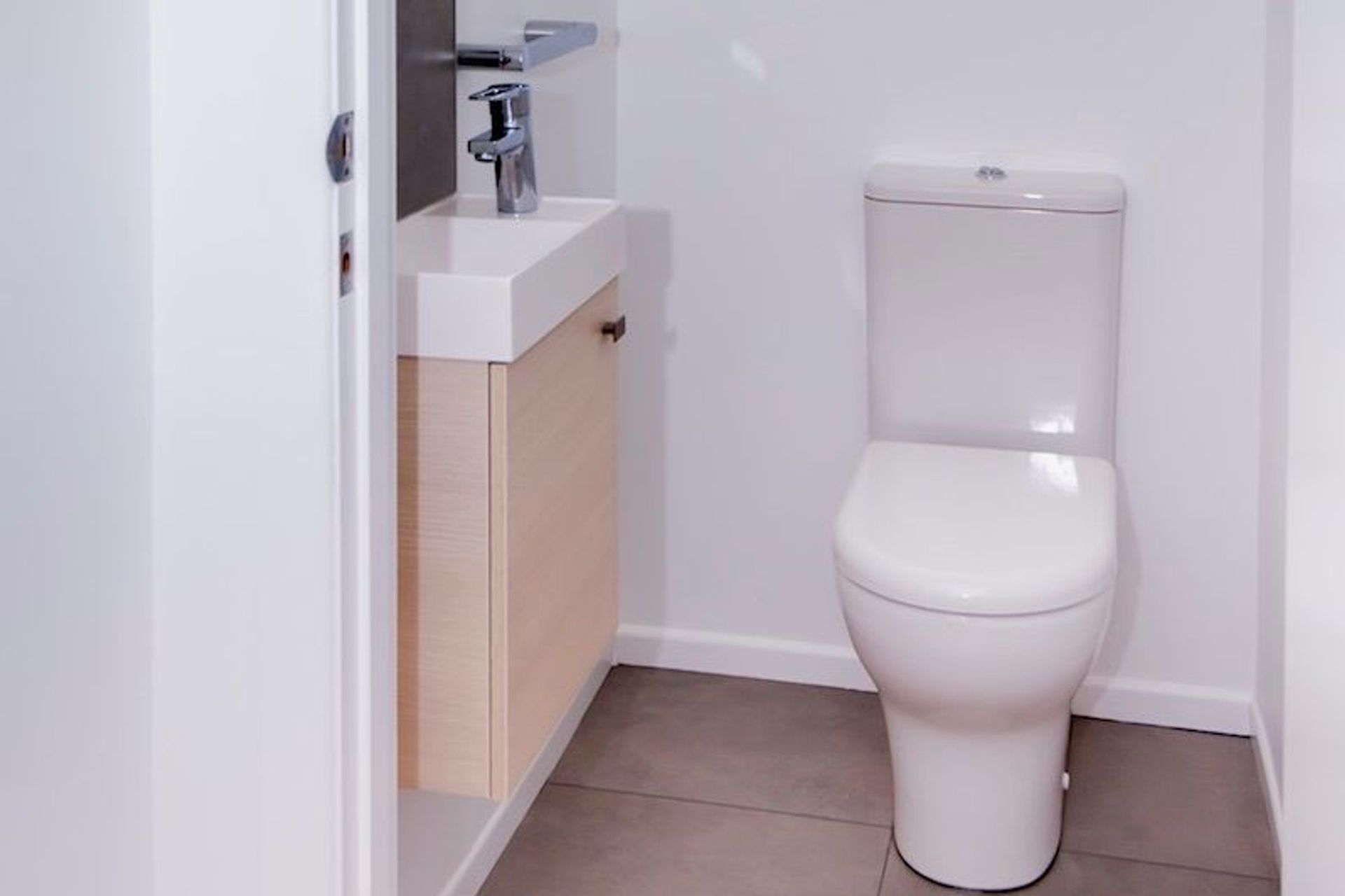 The toilet also needed to match the renovation.