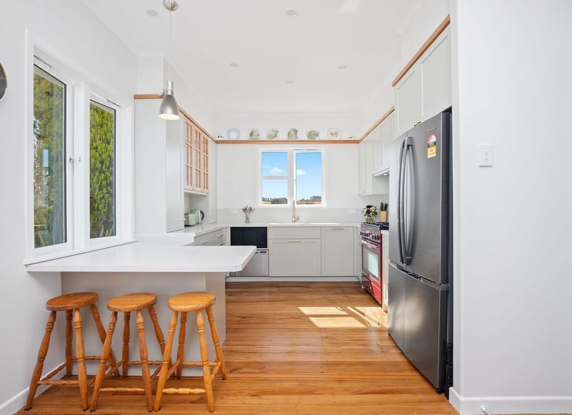 A Kitchen Refresh With Rimu Floorboard Restoration In Auckland