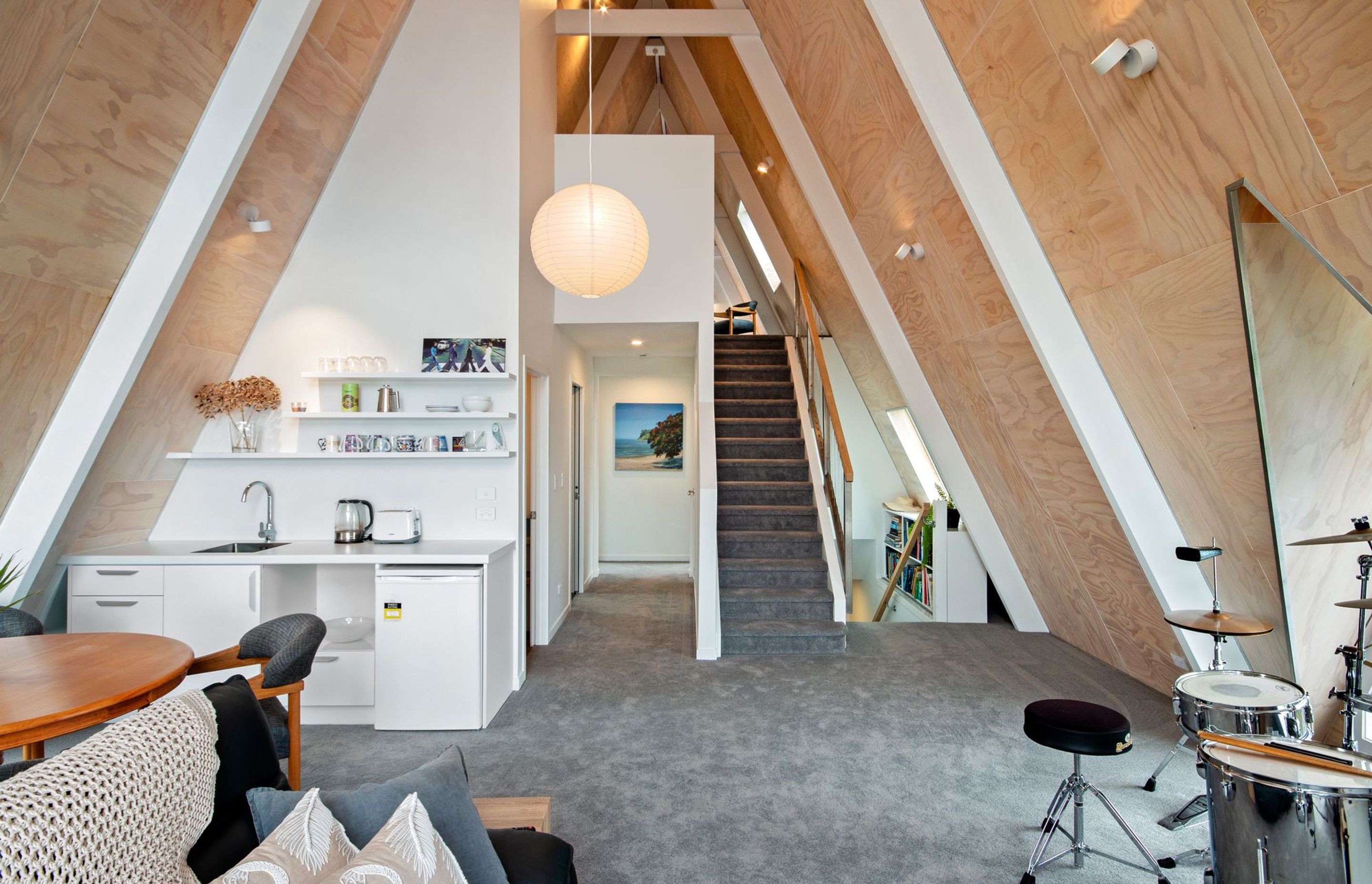 1970's A-Frame Bach Converted To Home In Port Waikato
