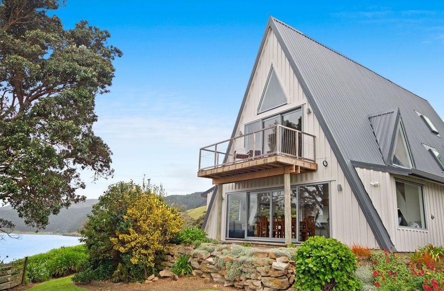 1970's A-Frame Bach Converted To Home In Port Waikato 