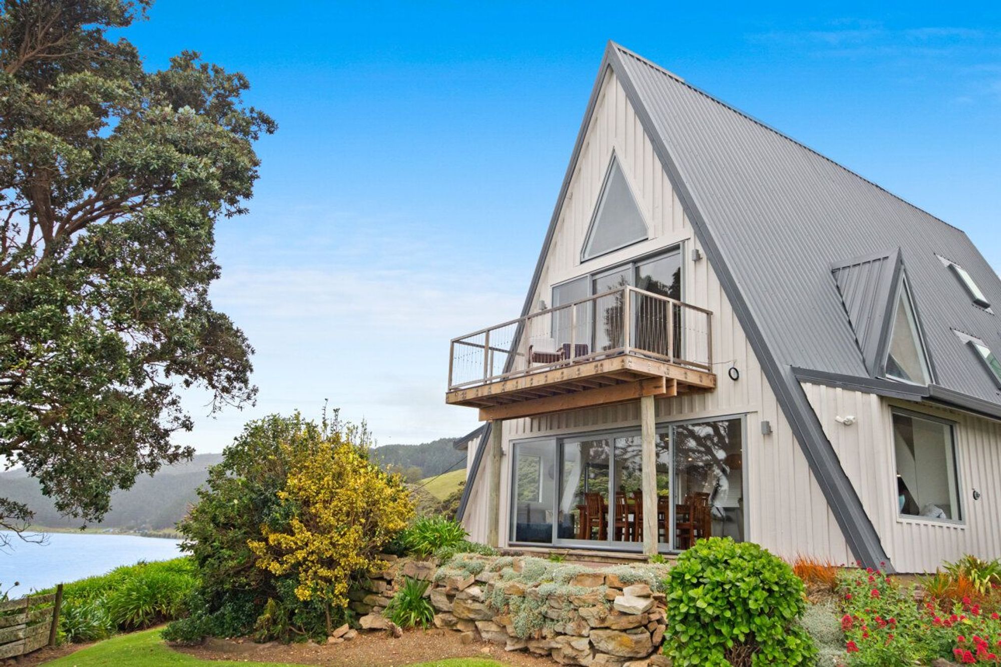 1970's A-Frame Bach Converted To Home In Port Waikato