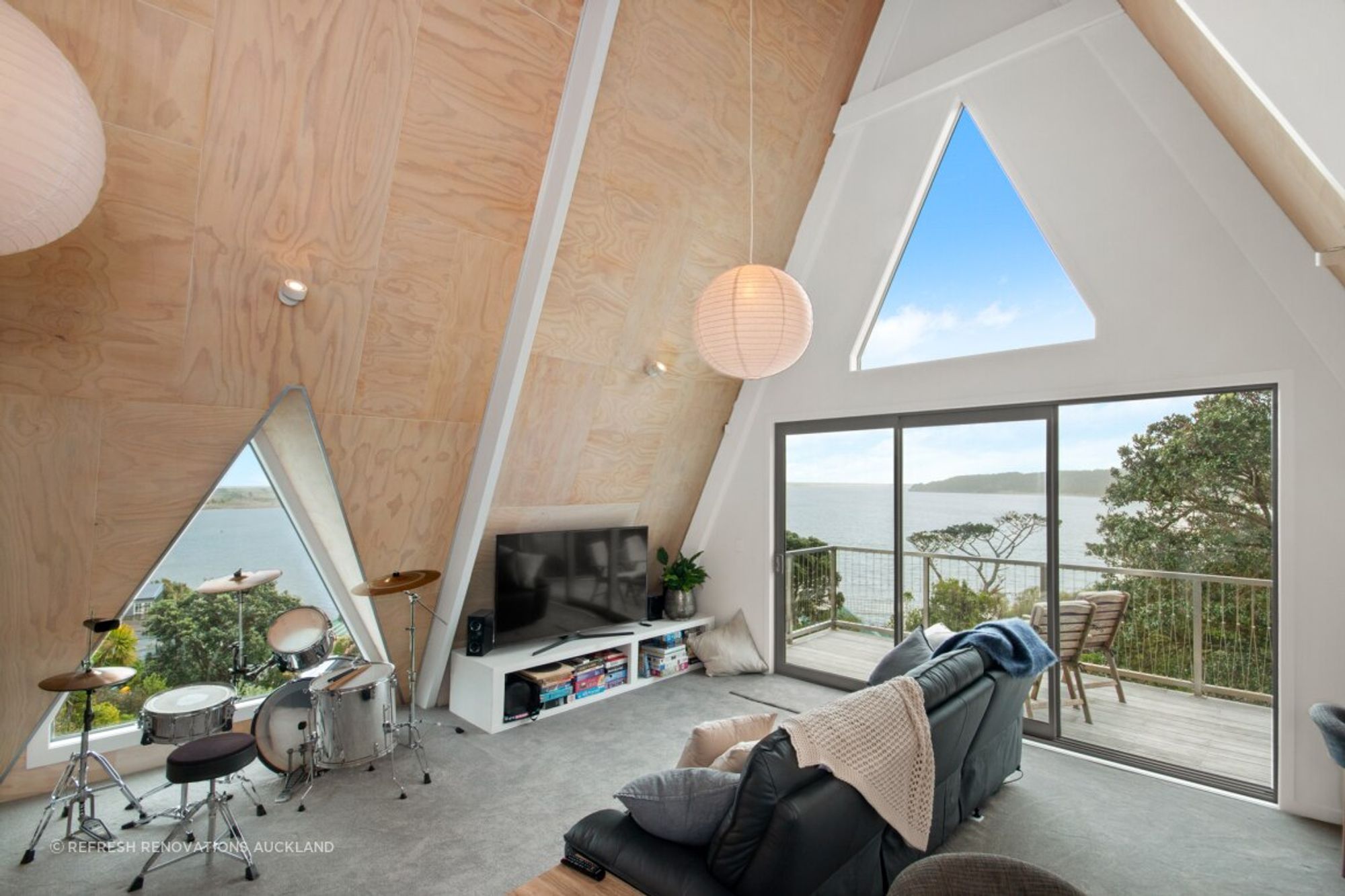 1970's A-Frame Bach Converted To Home In Port Waikato