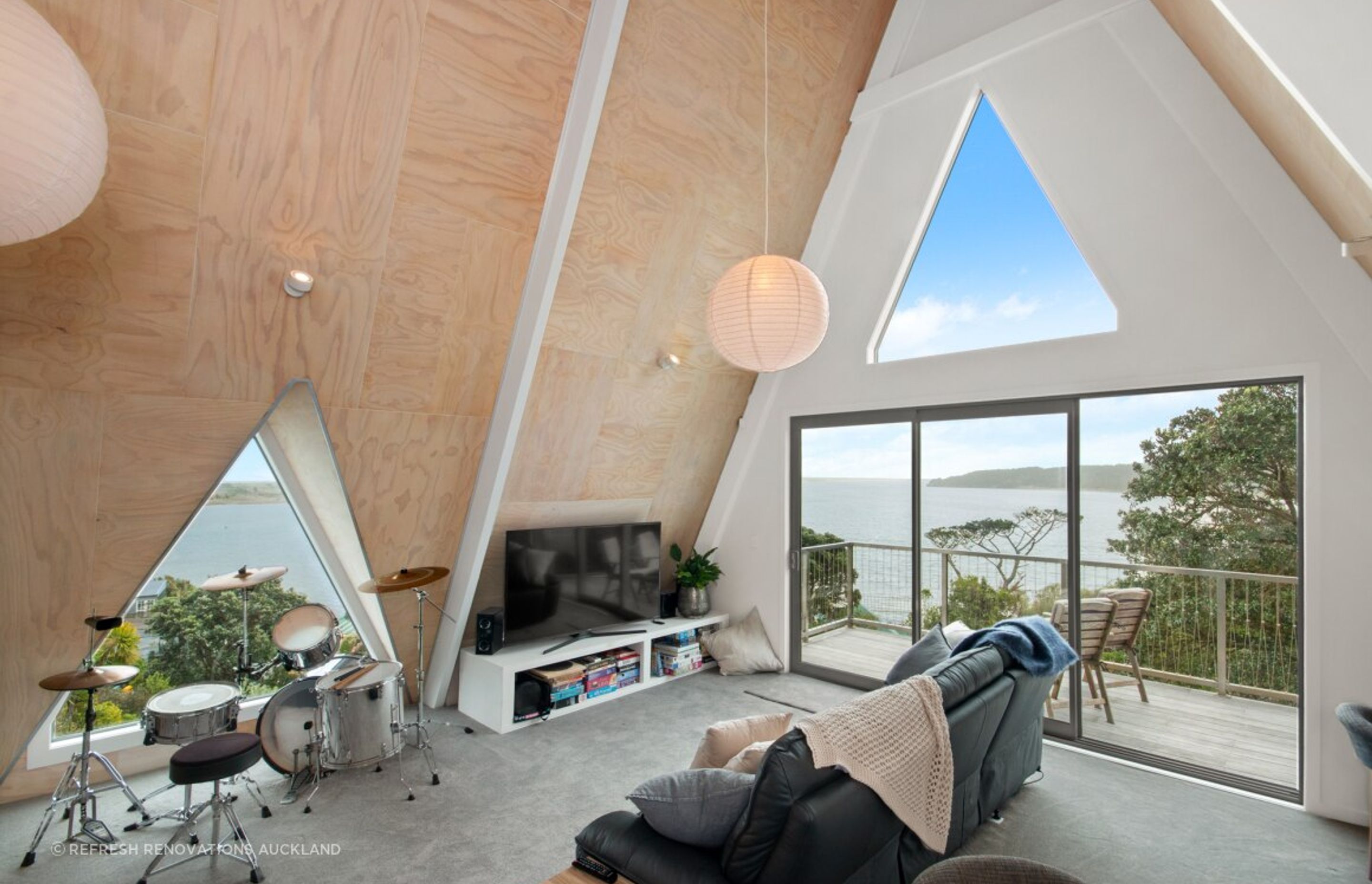 1970's A-Frame Bach Converted To Home In Port Waikato