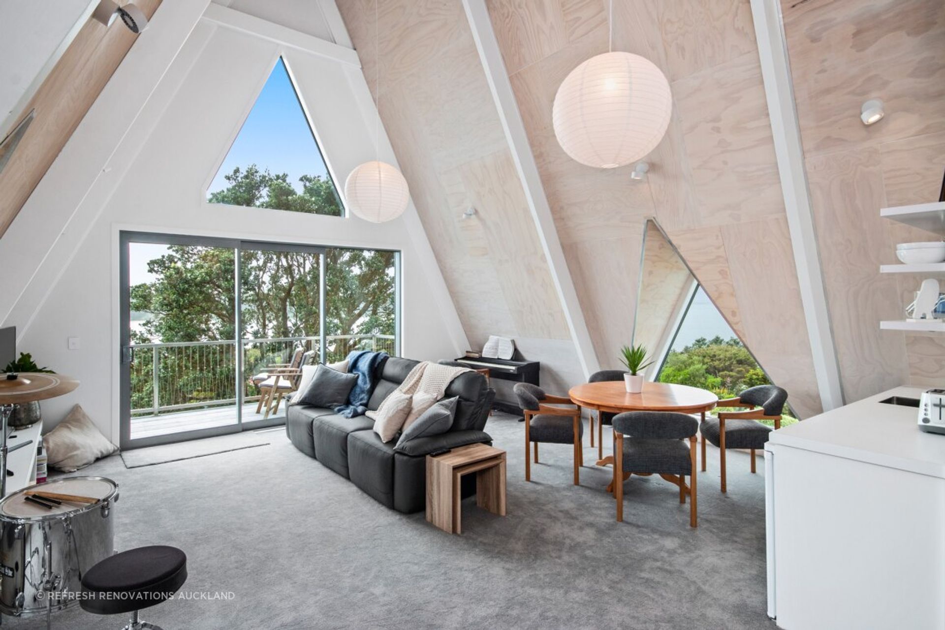 1970's A-Frame Bach Converted To Home In Port Waikato