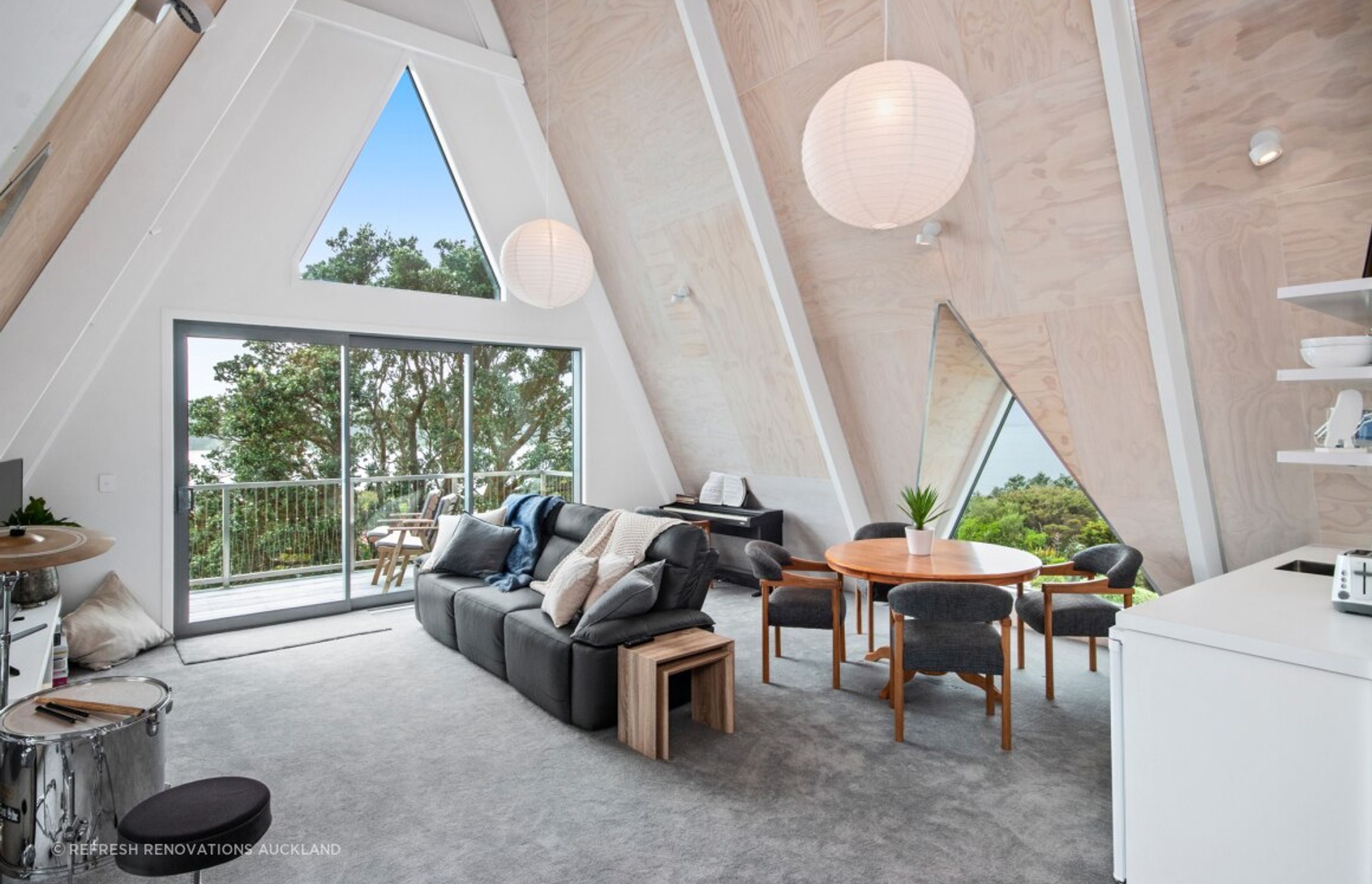 1970's A-Frame Bach Converted To Home In Port Waikato