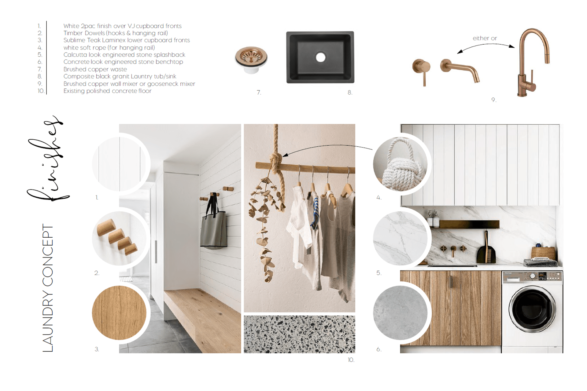 Laundry Concept with Fittings &amp; Finishes