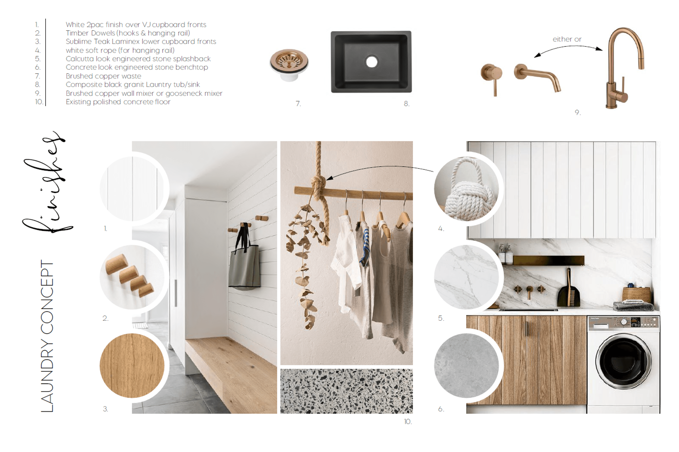 Laundry Concept with Fittings &amp; Finishes