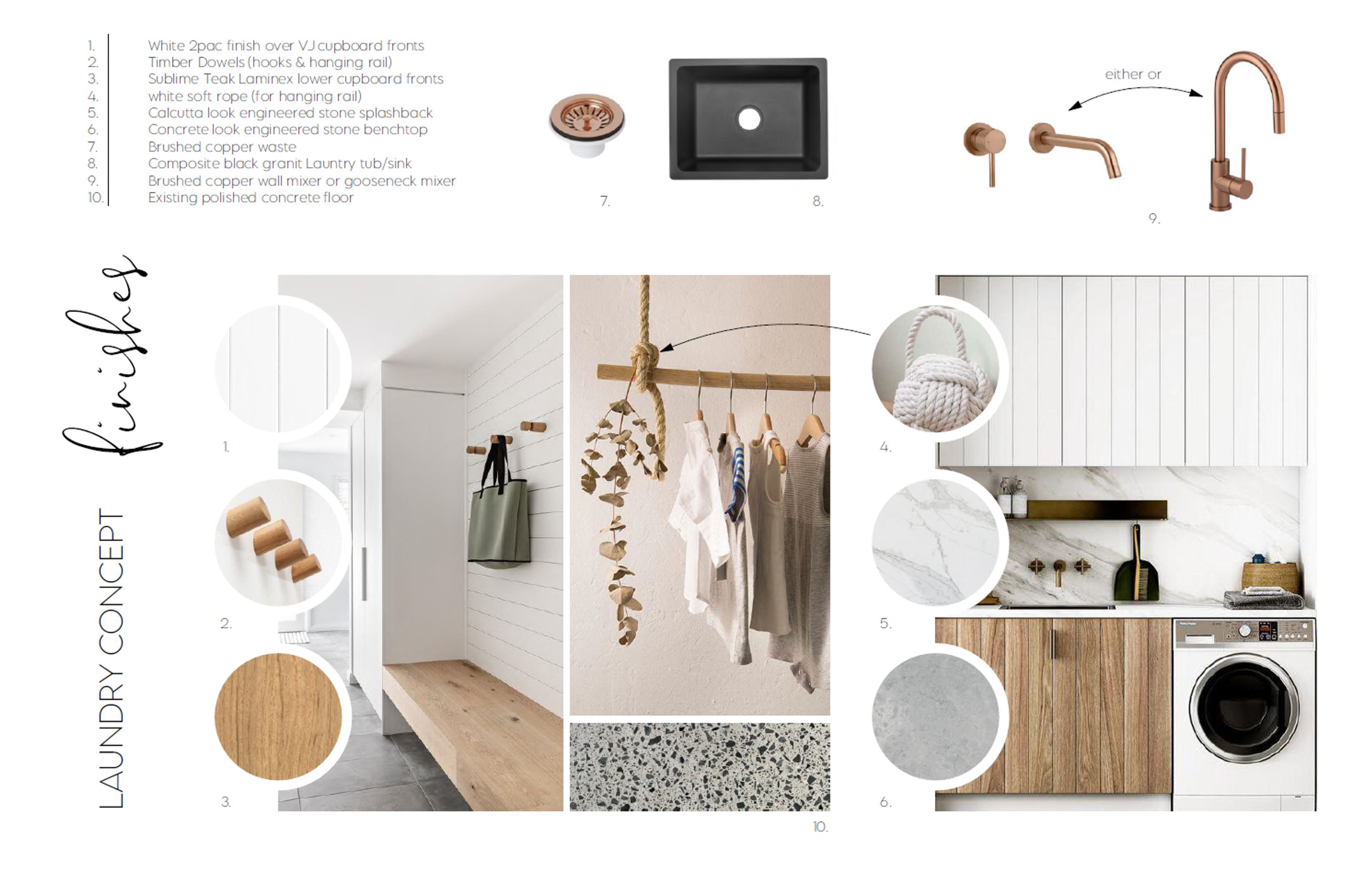 Laundry Concept with Fittings &amp; Finishes