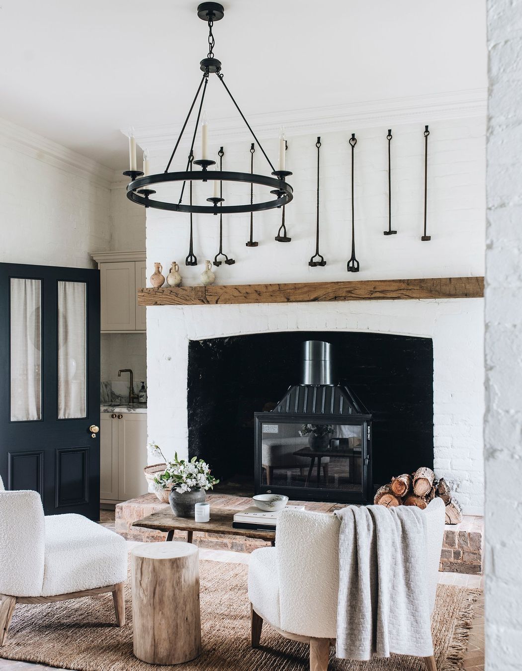 Seguin Super 9 Cast Iron Fireplace from the Sculpt Fireplace Collection at Rosedale Farm Stay embodies opulence and exquisite craftsmanship,