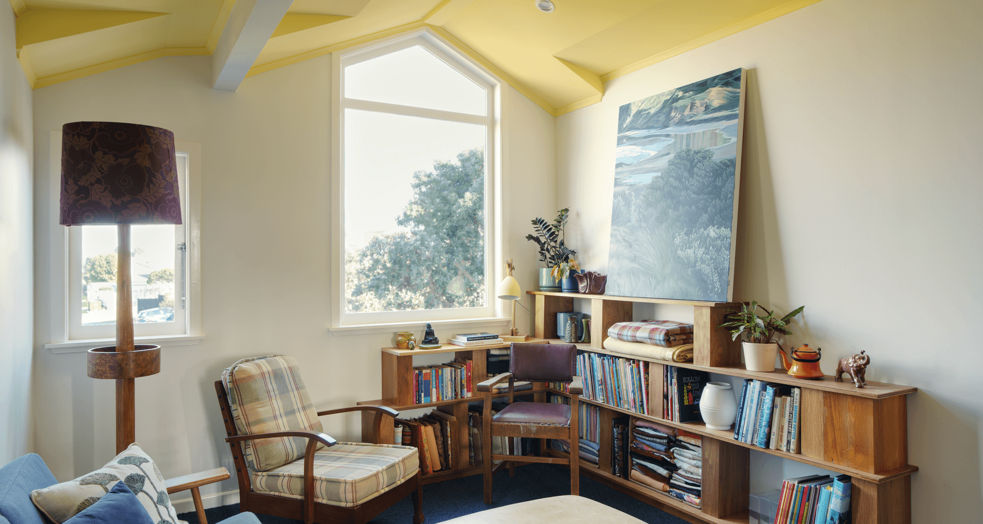 A relaxed and homely library space.