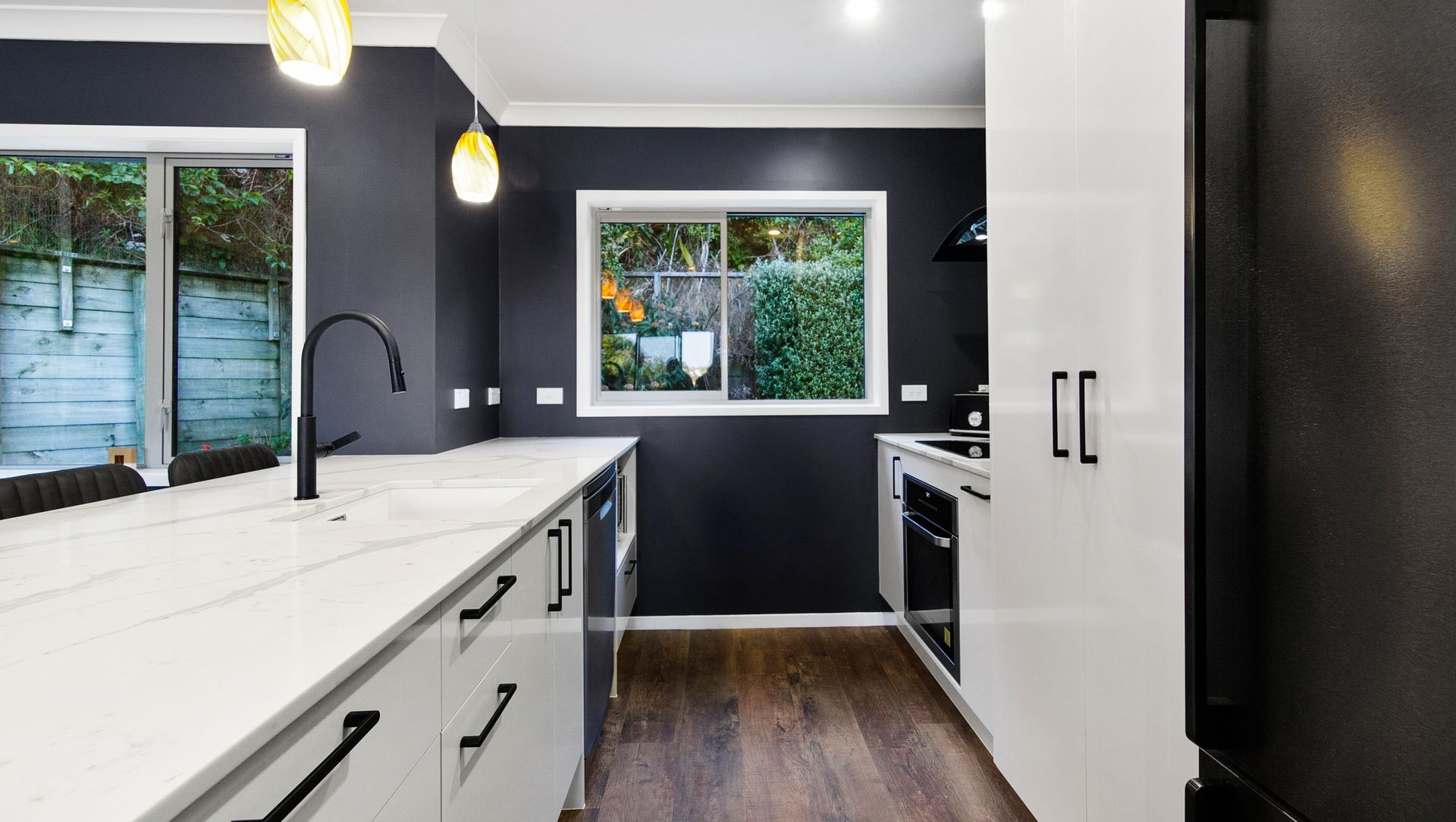 A tired Wellington kitchen gets an exciting new look with both stylish and practical elements achieved on a budget banner
