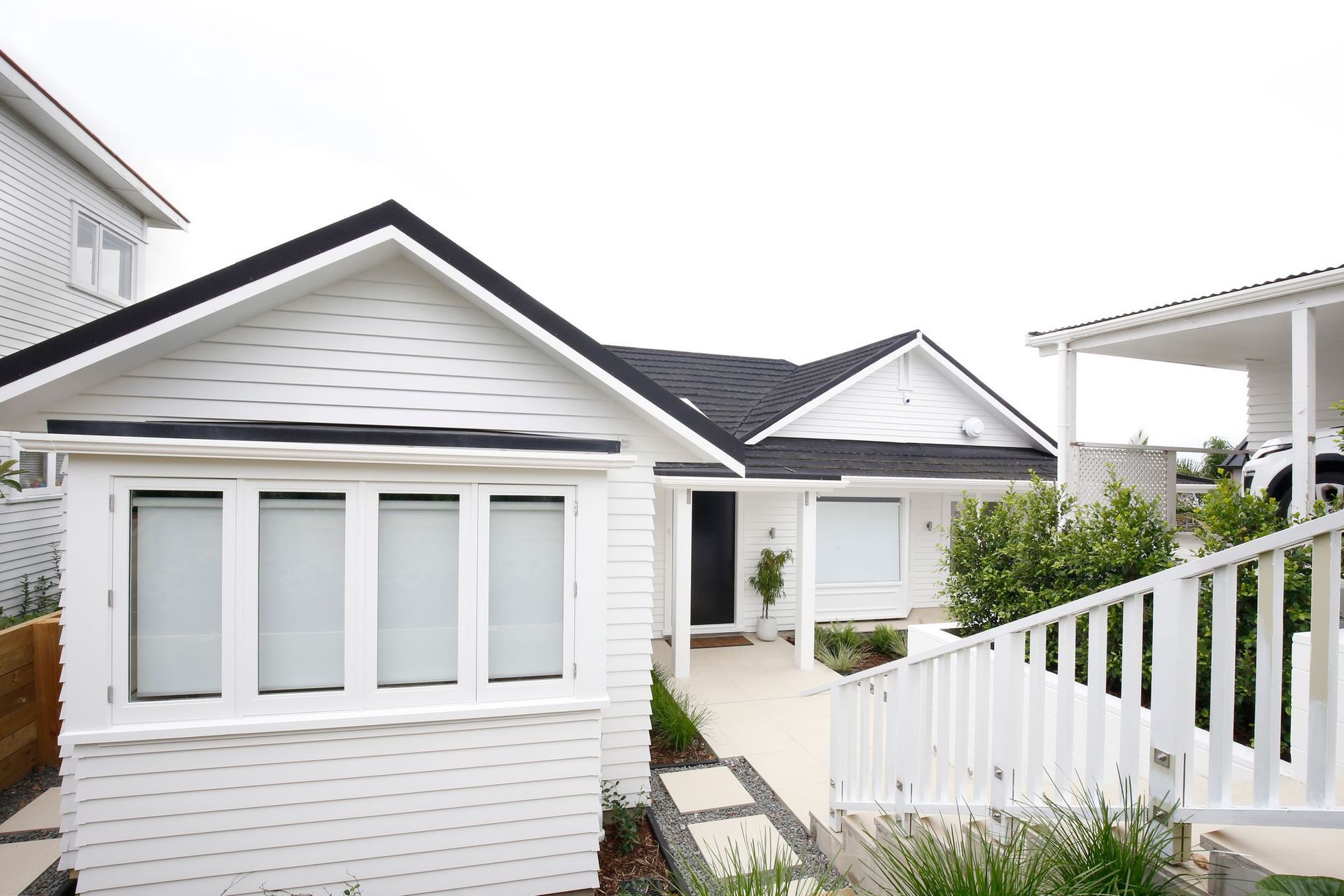 Front of the house with entrance way