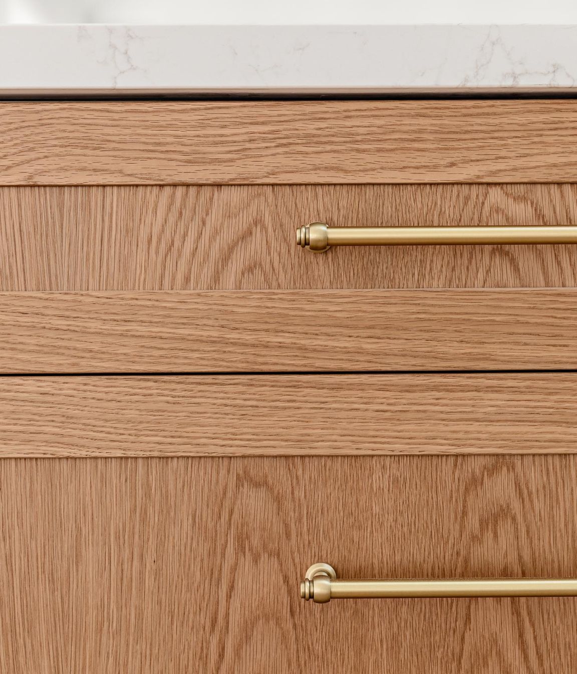 Featuring Mayfair Handle in Brushed Brass by Touch Handles