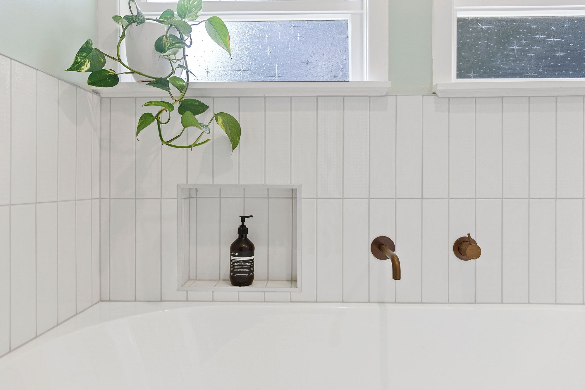 A Kitchen and Bathroom Renovation with 70s Influence