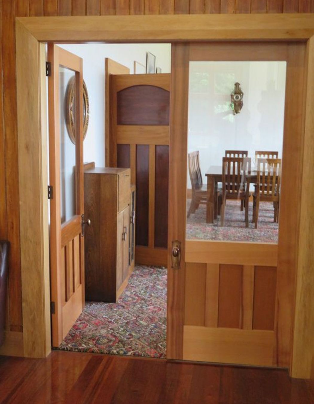 Wooden door frames and windows