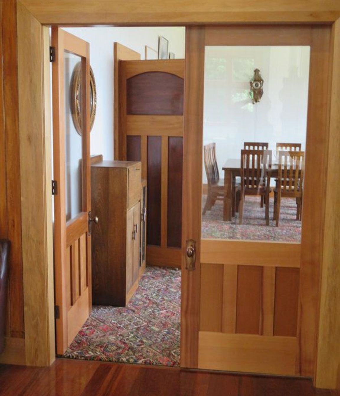 Wooden door frames and windows