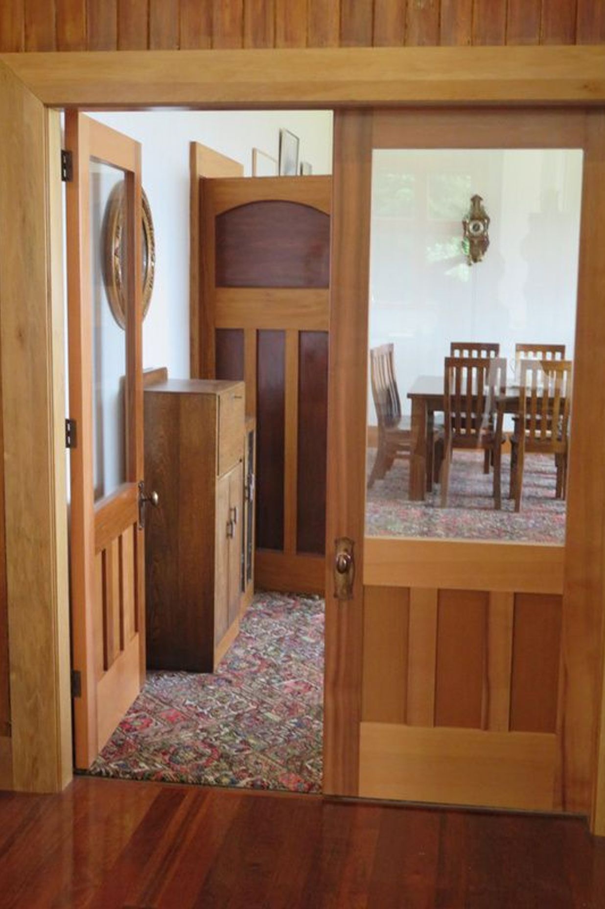 Wooden door frames and windows