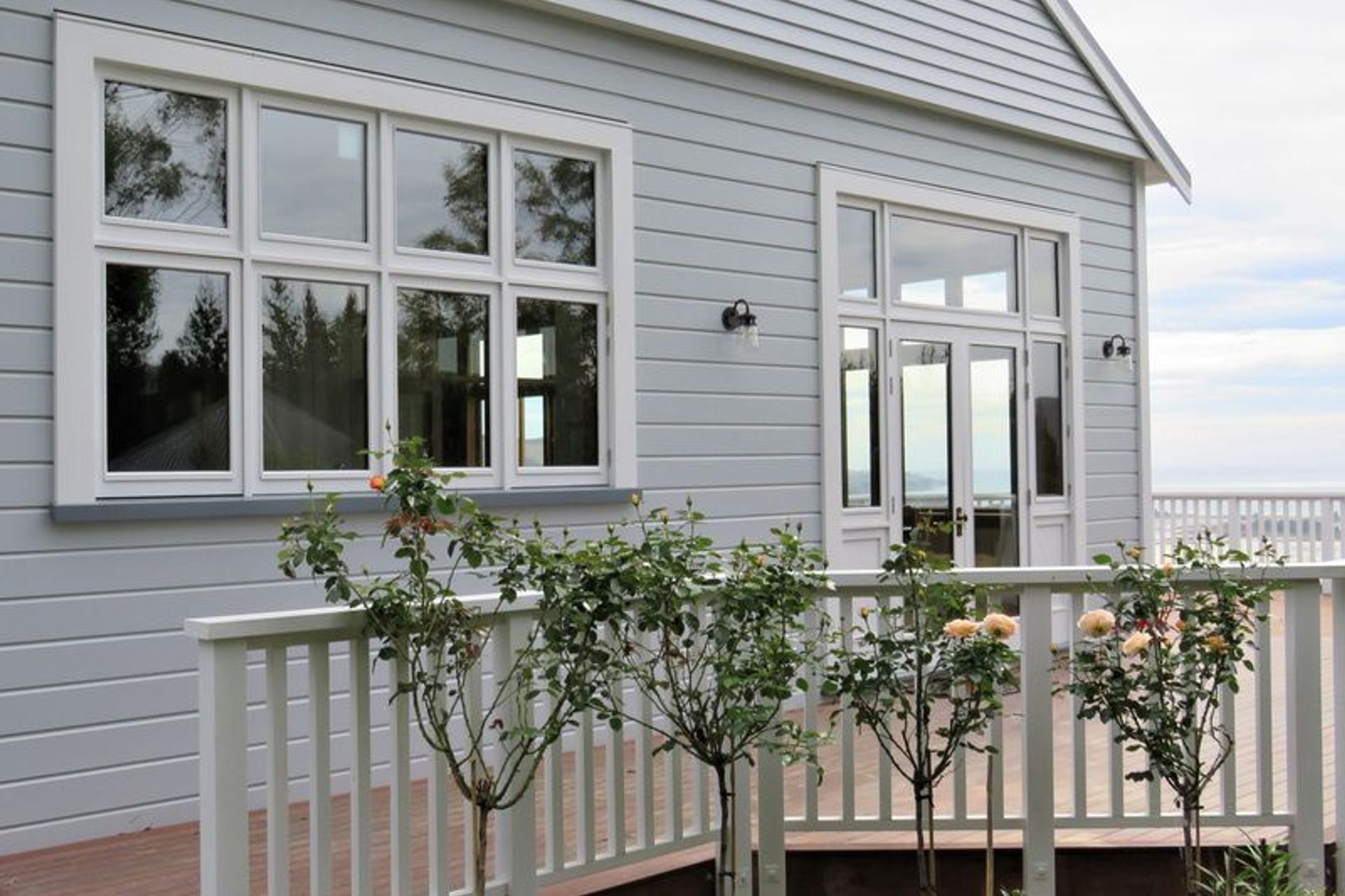 Wooden window joinery matching in with the exterior