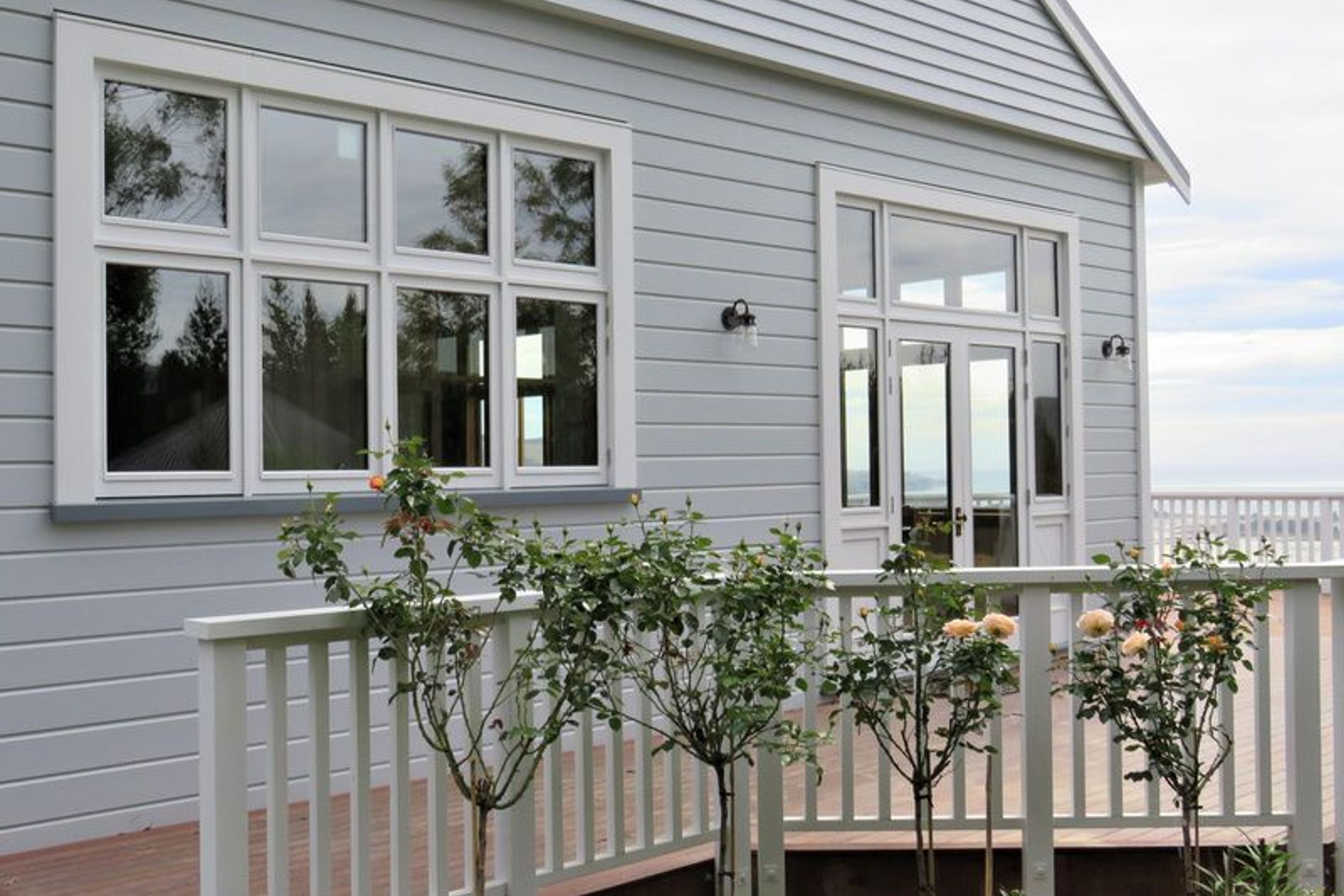 Wooden window joinery matching in with the exterior