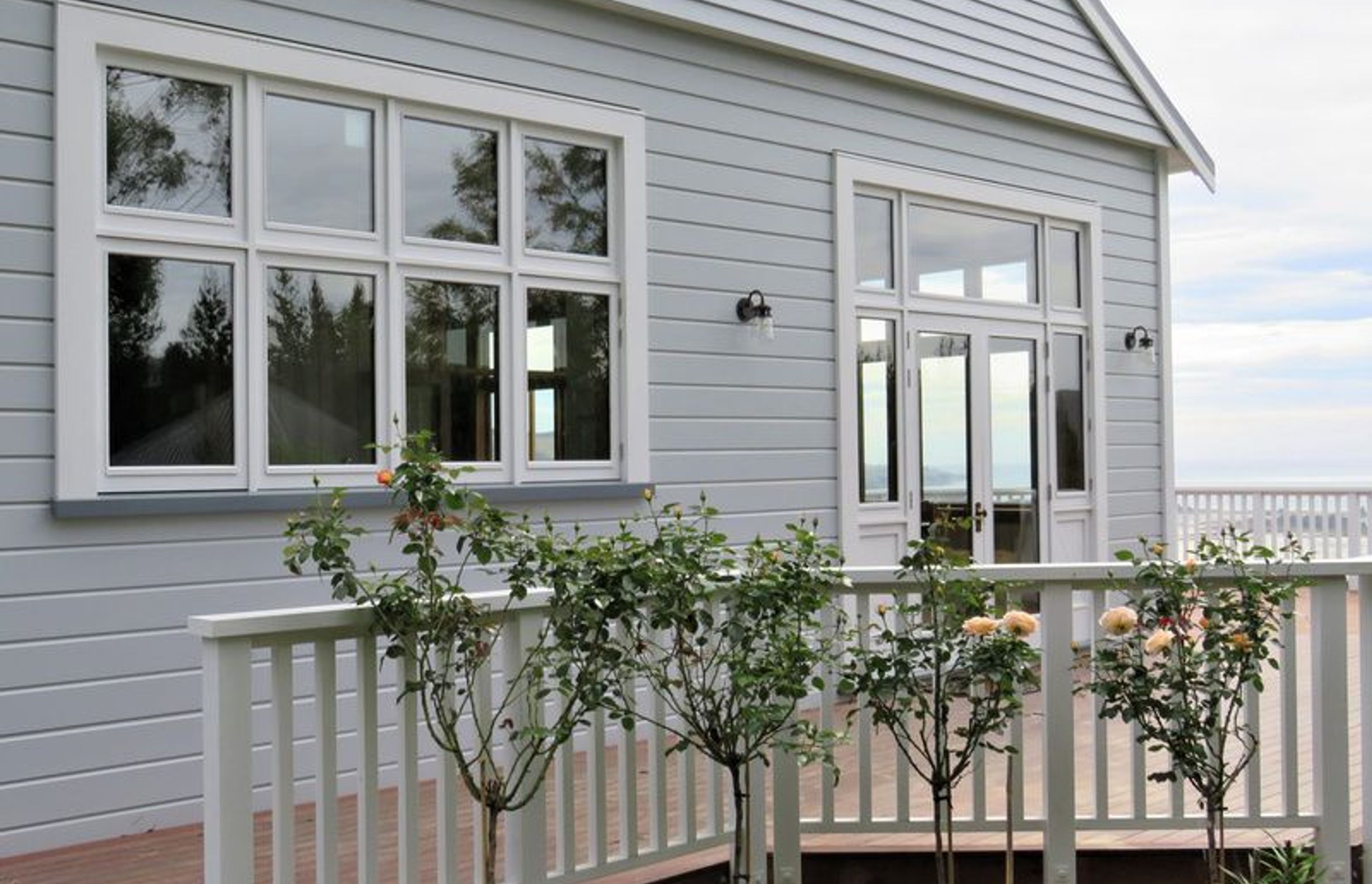 Wooden window joinery matching in with the exterior