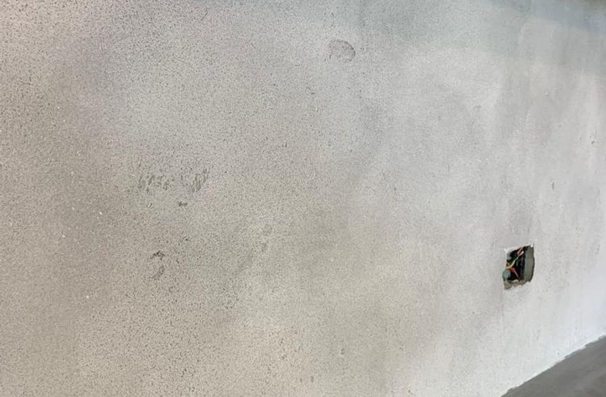 Concrete-look Polished Plaster - Kitchen Splashback