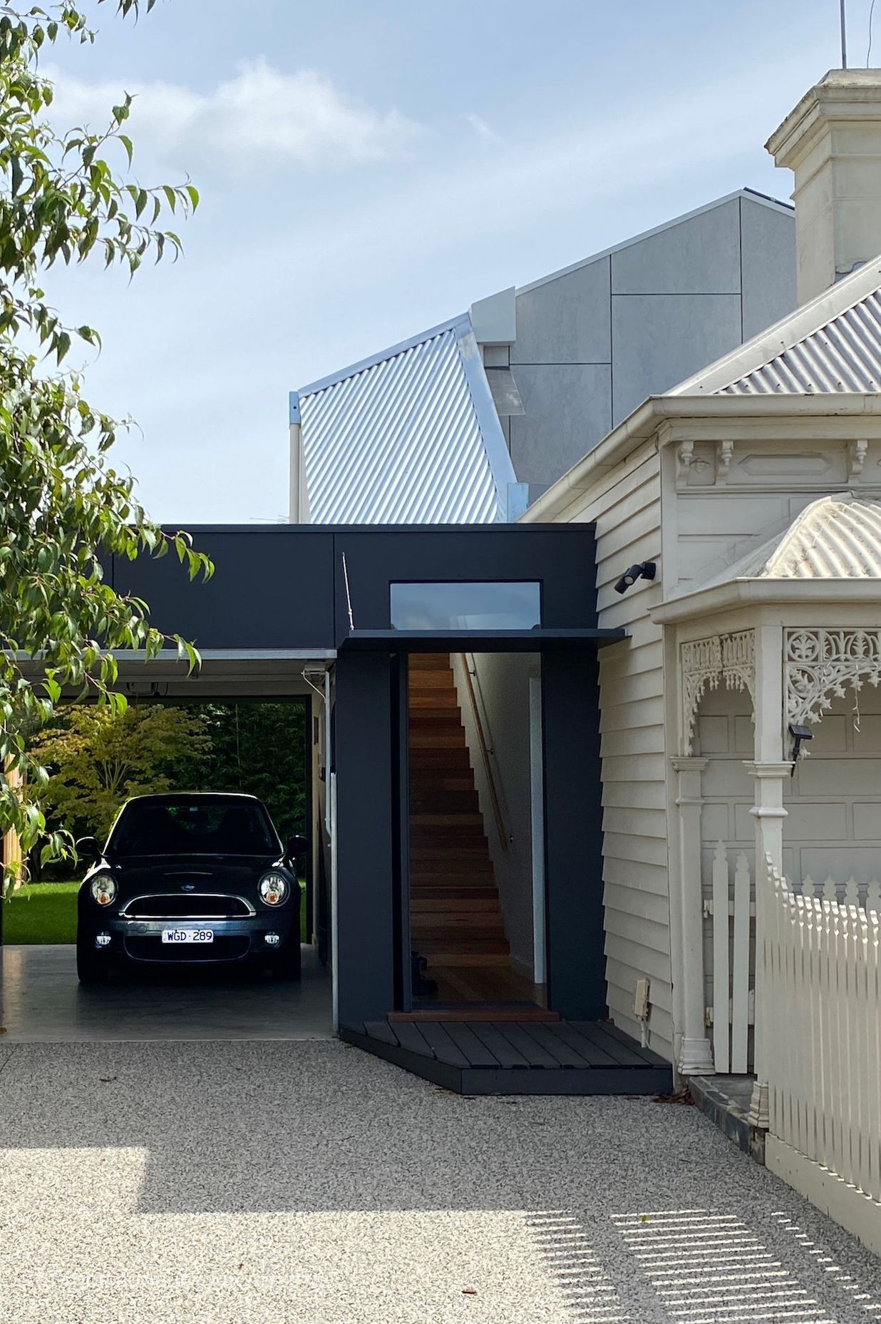 Access to the first floor studio is separate to the house