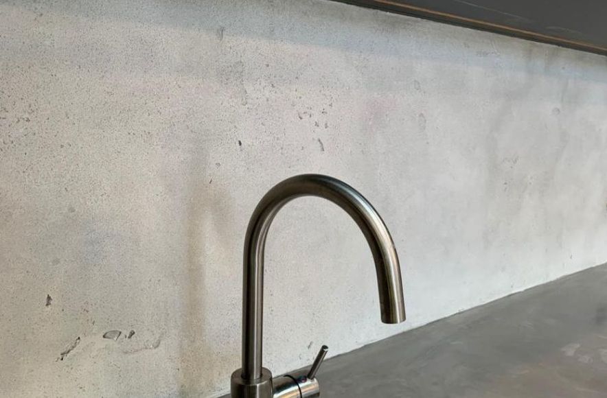 Concrete-look Polished Plaster - Kitchen Splashback