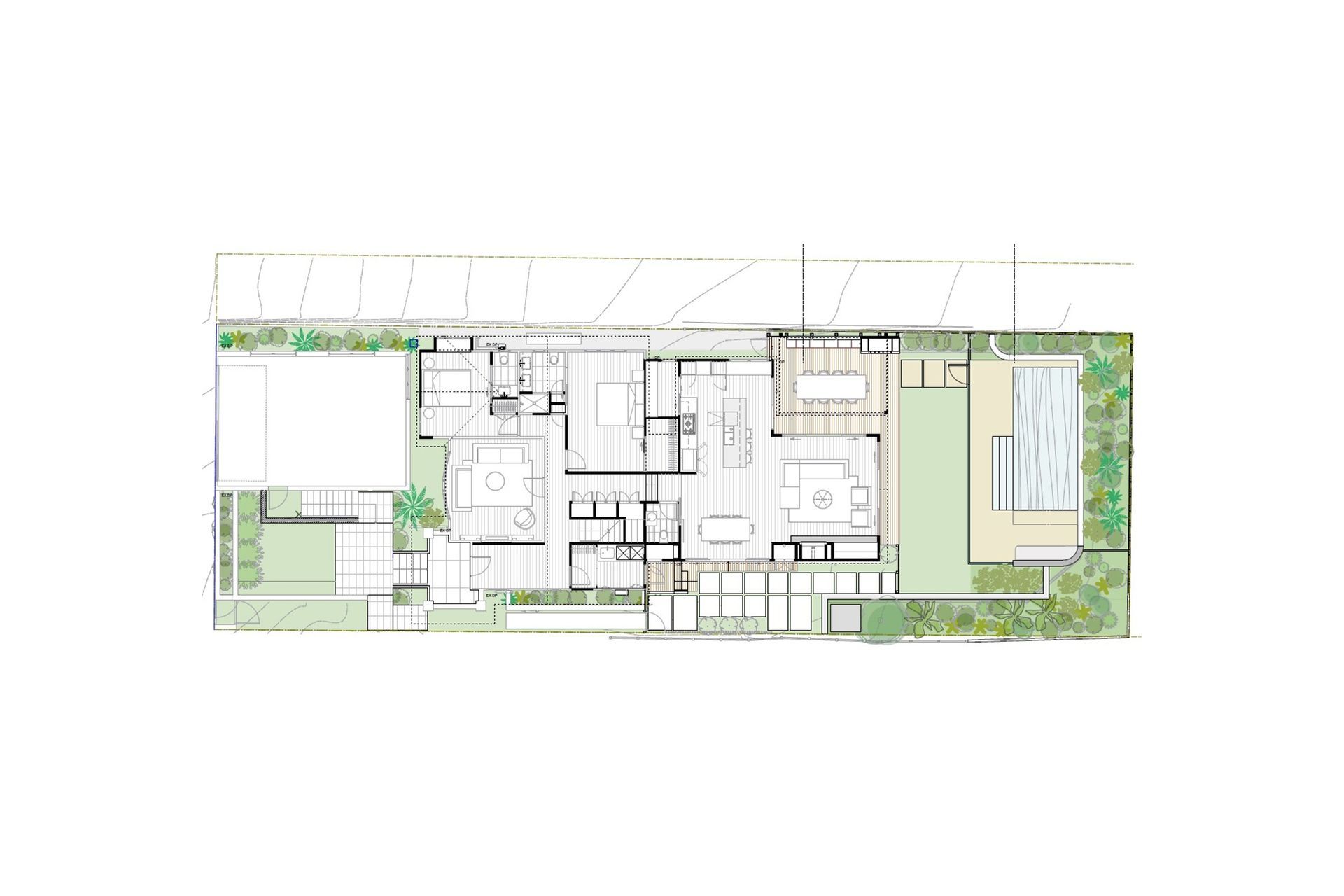 The floor plan illustrates a balanced layout that supports modern family living while respecting the character of the original home. Open-plan living spaces form the social heart of the house, flowing naturally to outdoor entertaining areas, while private bedrooms are thoughtfully positioned to provide comfort, privacy and flexibility. The design strengthens connections between old and new, creating a home that is both familiar and transformed.