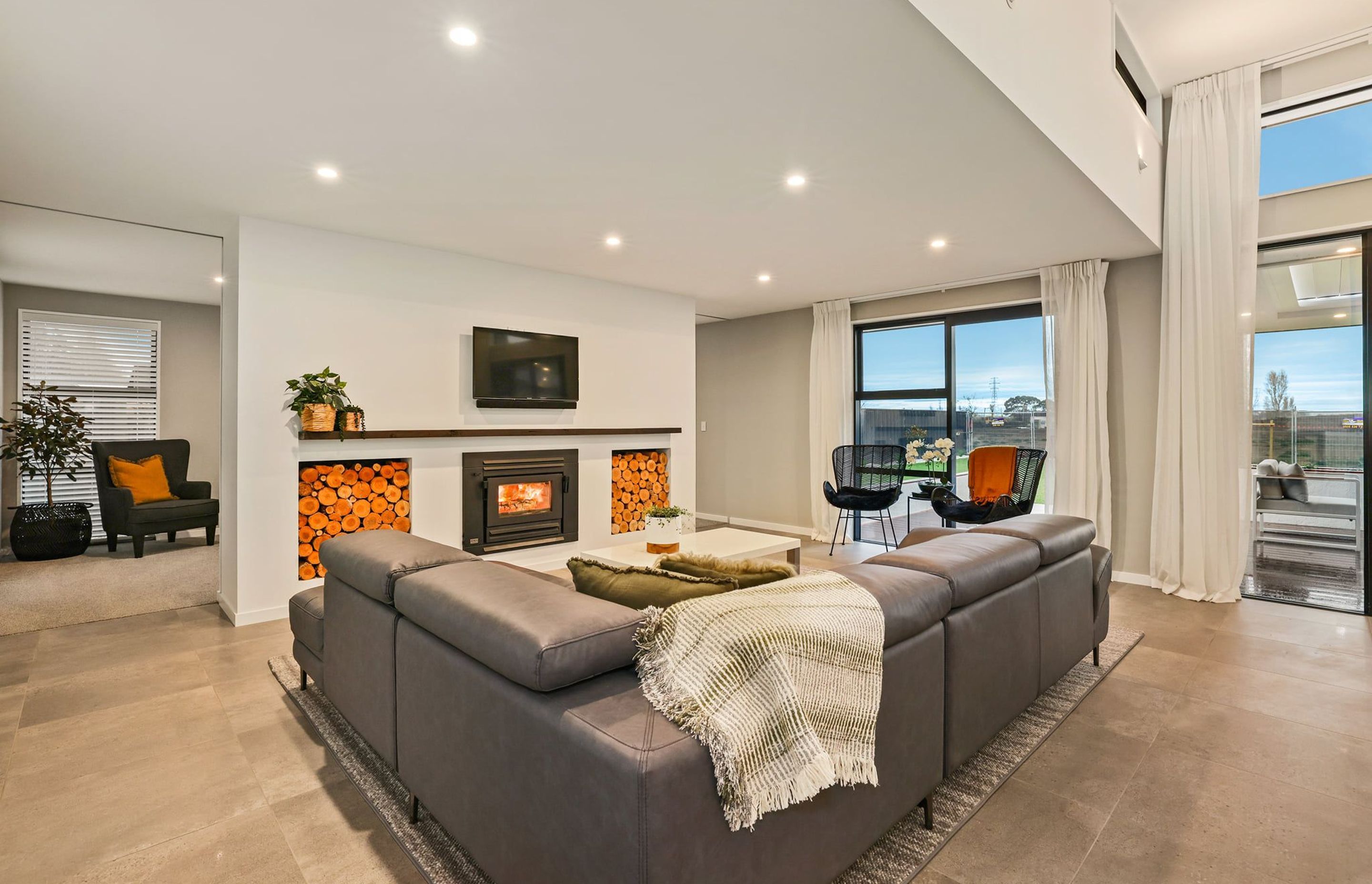 Supply and Install logfire Photo Credit Homes by Parklane